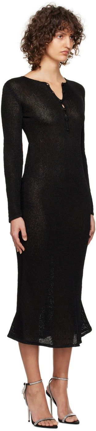 Tom Ford o1y0126 Midi Dress in Black Size L / US 10 / IT 46 - 2 Thumbnail