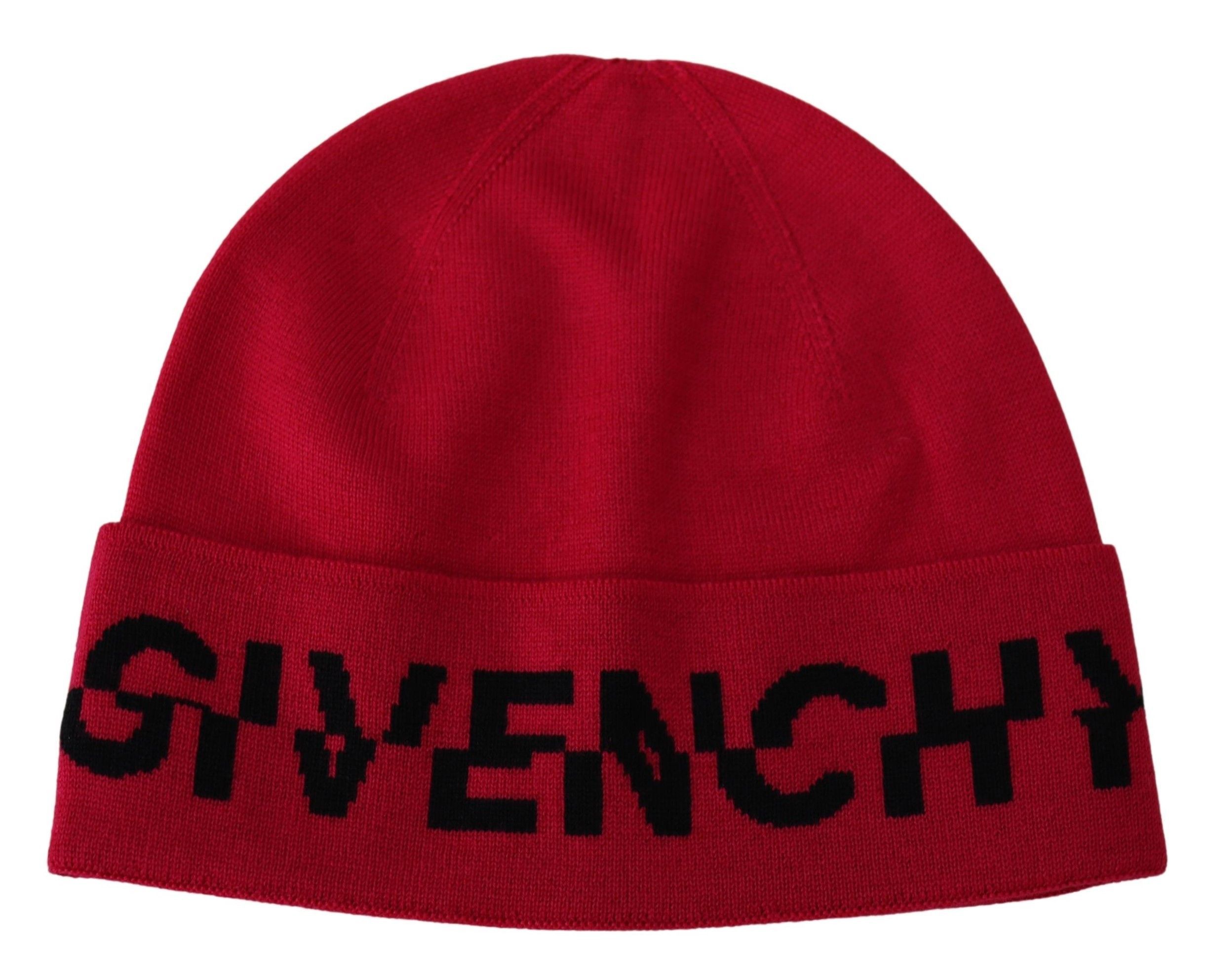 Givenchy Elegant Wool Beanie with Signature Contrast Men's Logo Size ONE SIZE - 1 Thumbnail
