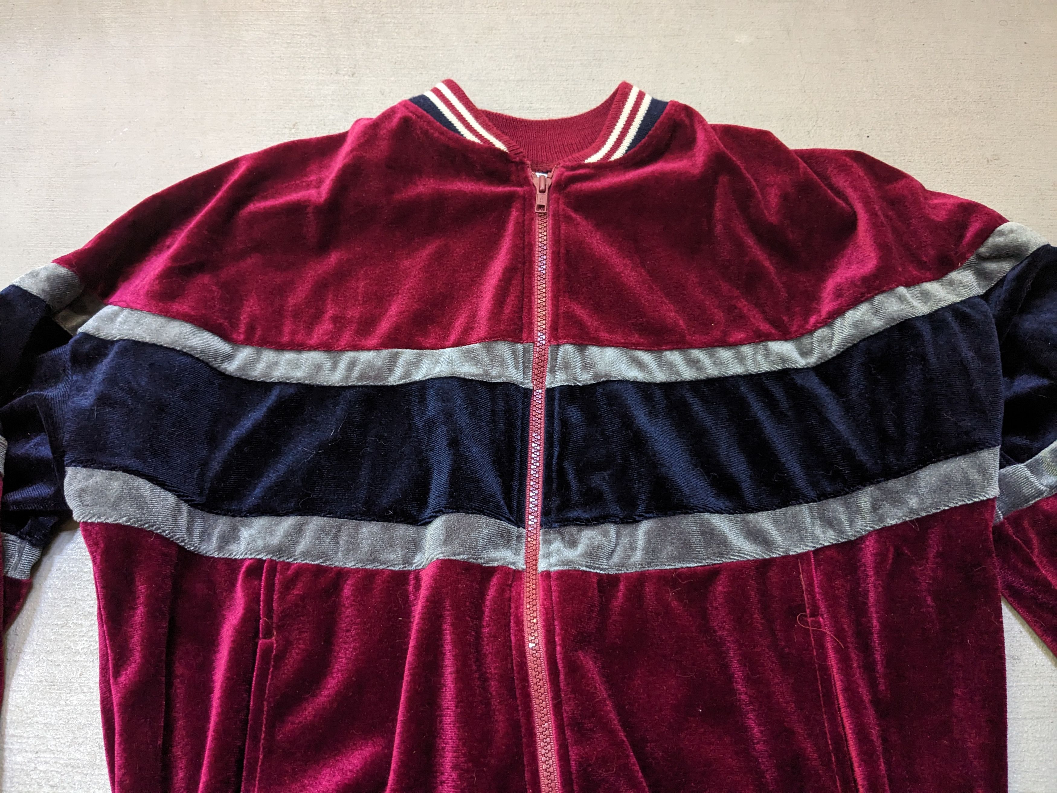 Christian Dior Monsieur Vintage Christian Dior Velvet Zip Up Shirt Medium Burgundy Size US M / EU 48-50 / 2 - 5 Thumbnail