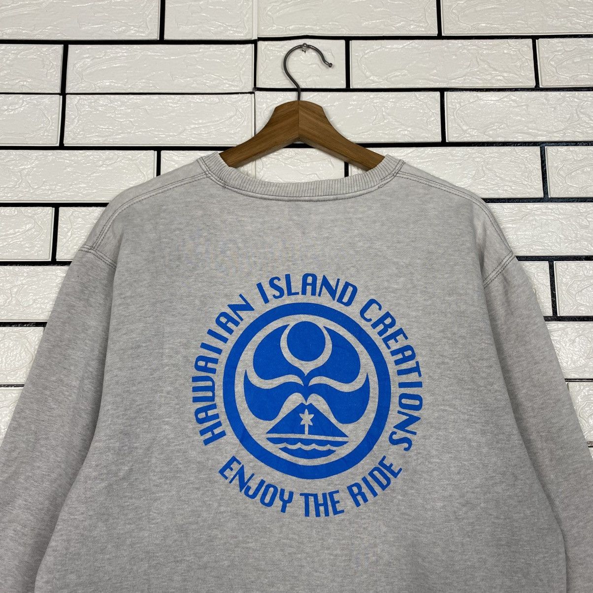 Japanese Brand 📌Vintage Sweatshirt Crewneck Hawaiian Big Logo Size US M / EU 48-50 / 2 - 10 Thumbnail