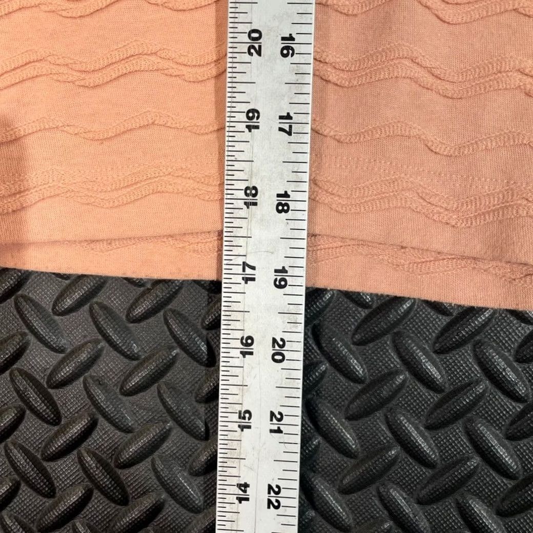Madewell Texture & Thread Madewell Top Peach Wave Textured Knit Short Sleeve Women XXS T-Shirt Pink Womens Size XXS / US 00 / IT 34 - 5 Thumbnail