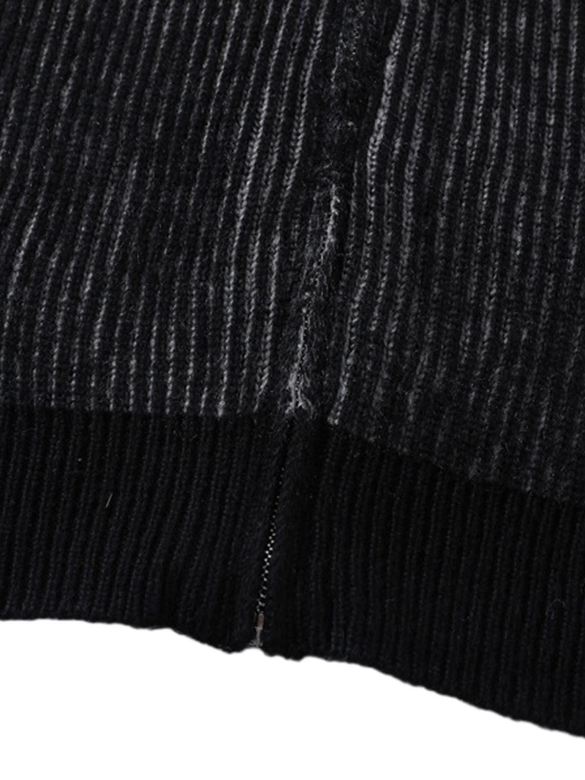 Zip-Up Cardigan Sweater – Stand Collar Knit Style
