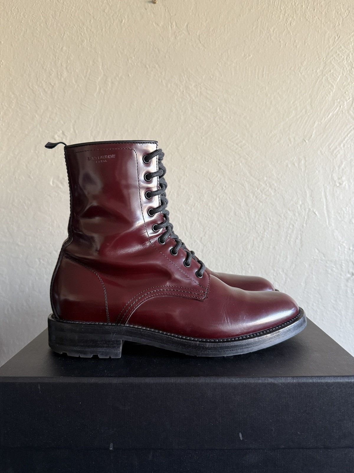 Hedi Slimane × Saint Laurent Paris Rare Saint Laurent Paris Military Boots Ranger Hedi Slimane Size US 10 / EU 43 - 2 Thumbnail