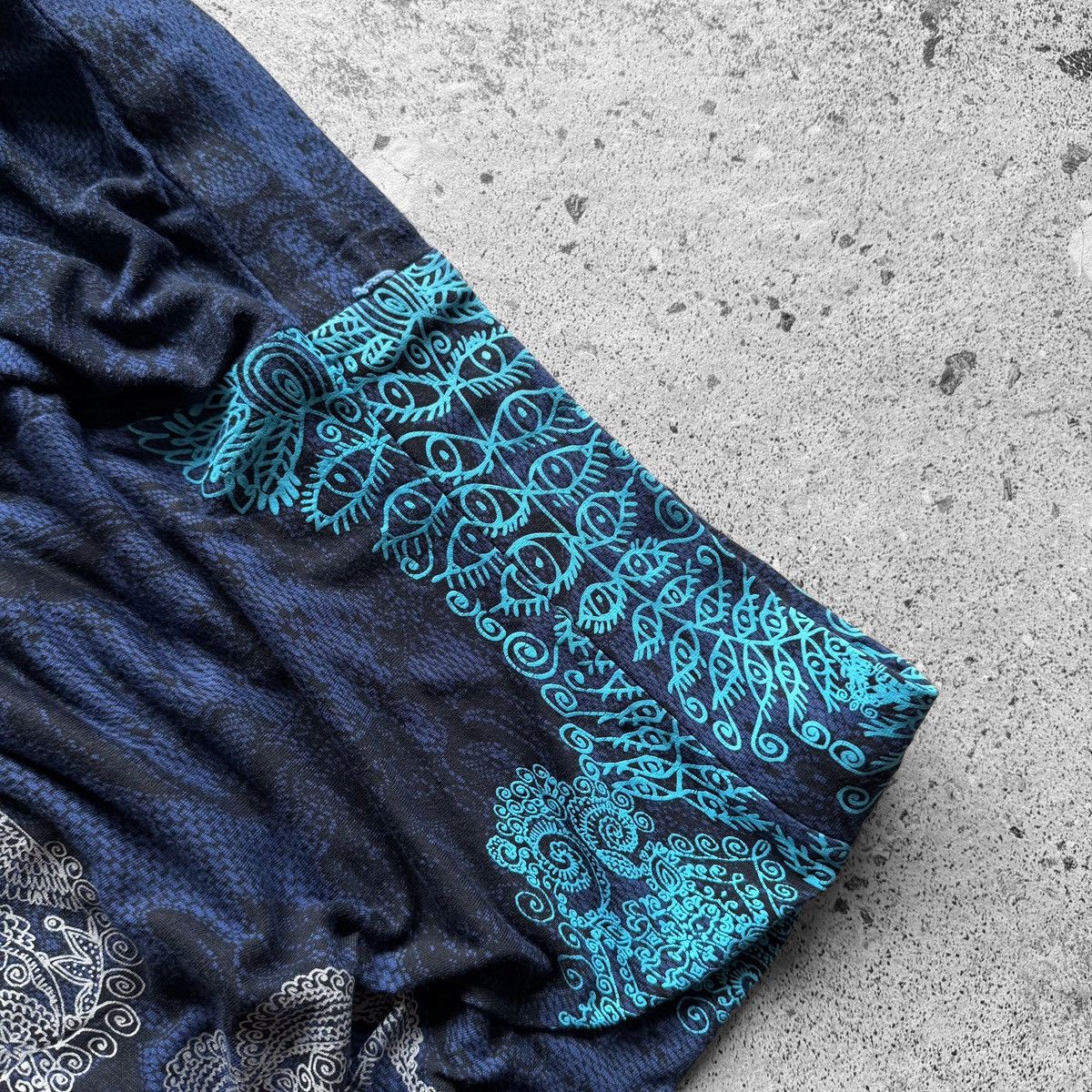 Designer × Desigual Desigual Womens Blue A-Line Stretch Paisley Print Skirt Size 34" / US 12 / IT 48 - 4 Thumbnail
