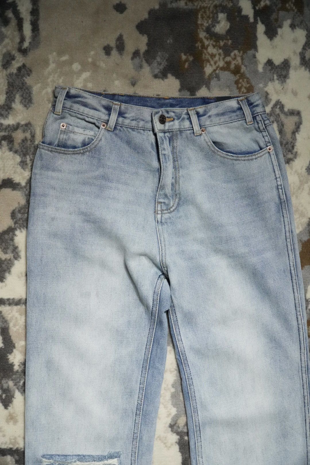 Celine Celine Hedi Slimane Ripped Washed Denim Pants Size US 30 / EU 46 - 3 Thumbnail