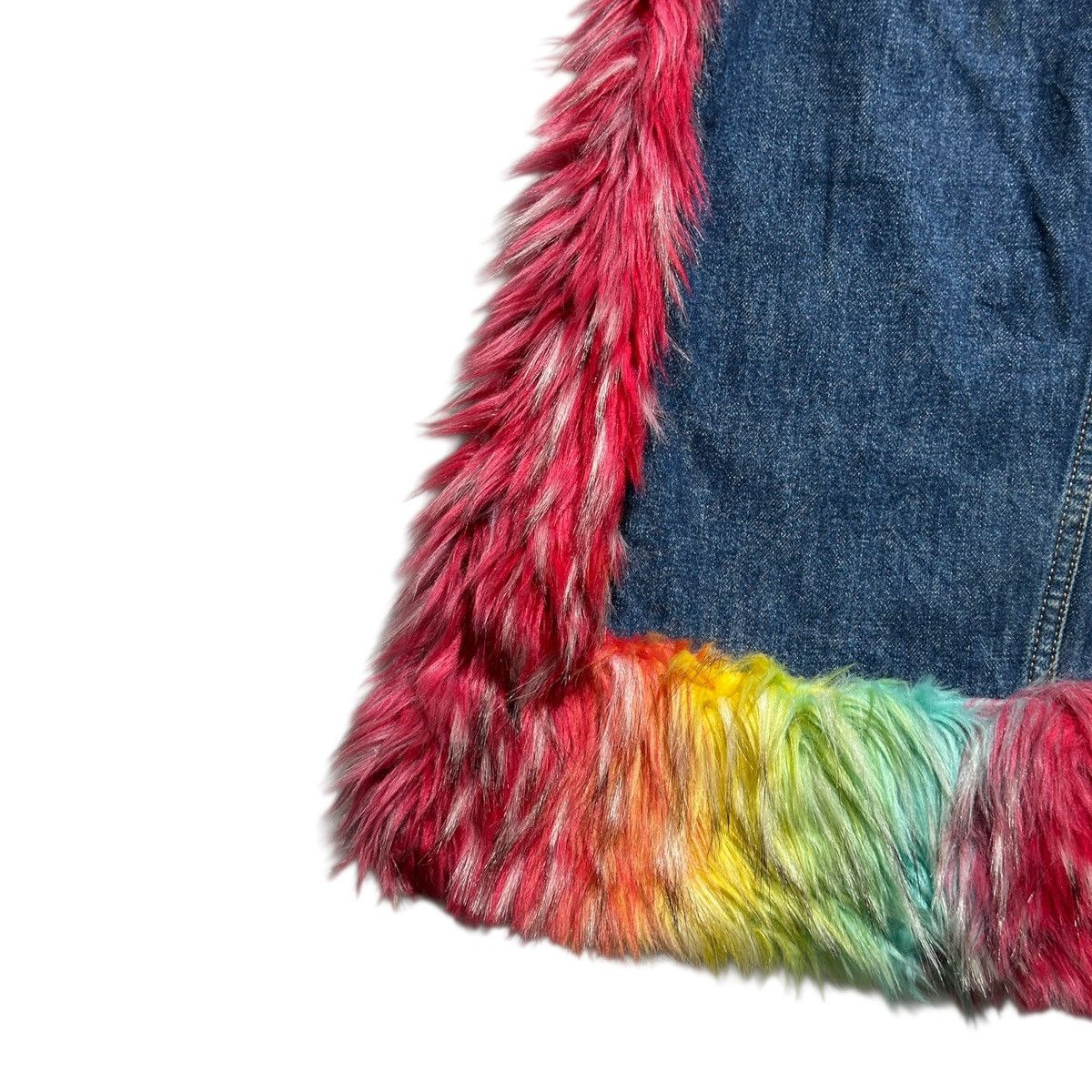 Bluemarble Multicolor faux fur insert denim Size US 32 / EU 48 - 4 Thumbnail