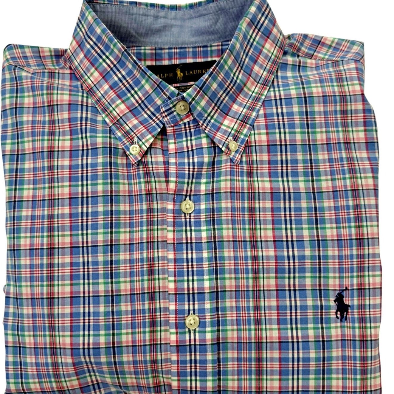 Ralph Lauren Ralph Lauren Multi Plaid Button Down Shirt Cotton Stretch Size US L / EU 52-54 / 3 - 1 Thumbnail