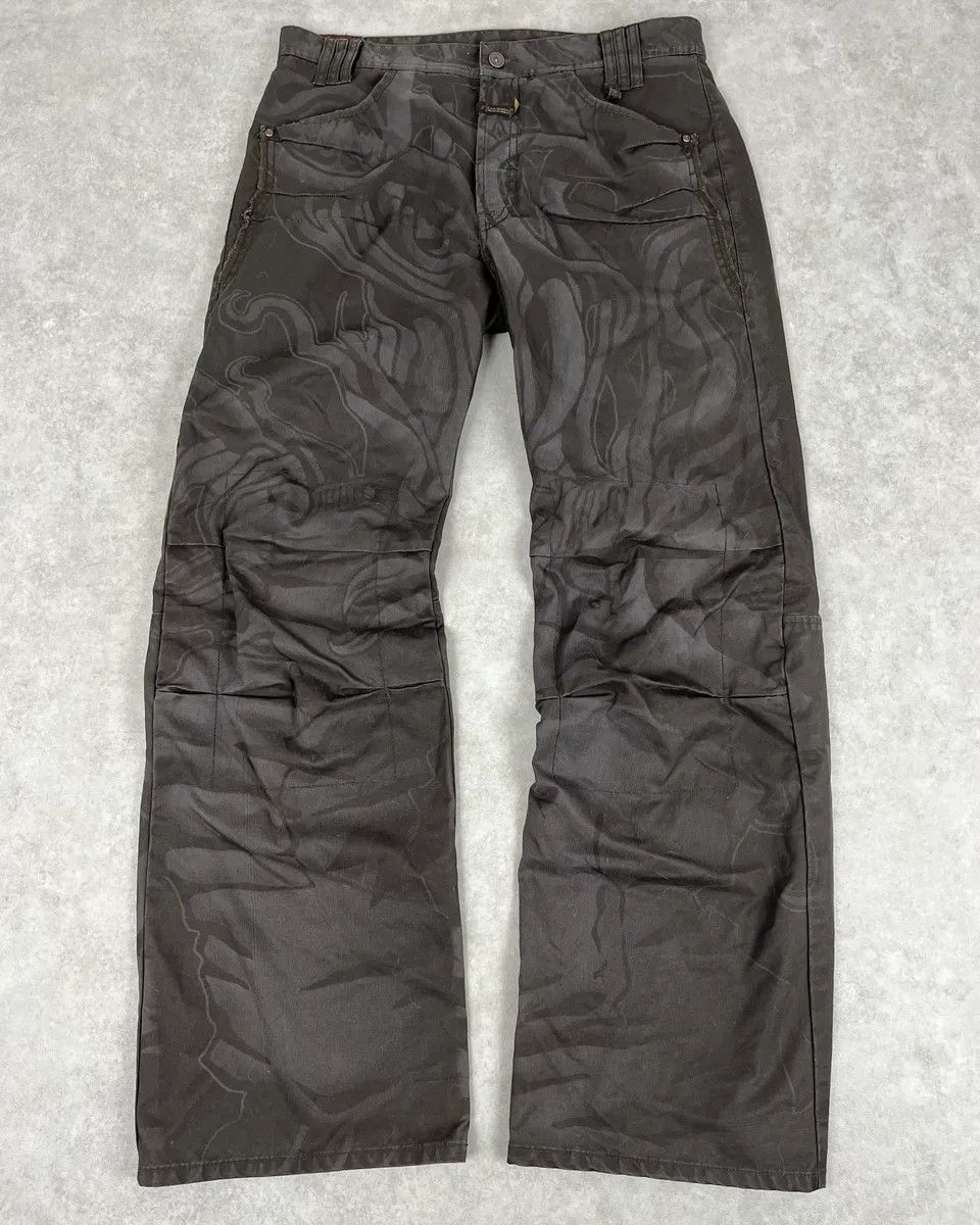 Marithe + Francois Girbaud 2000s Marithé + François Girbaud Brown Nylon Tattoo Large Pants Size US 34 / EU 50 - 1 Thumbnail