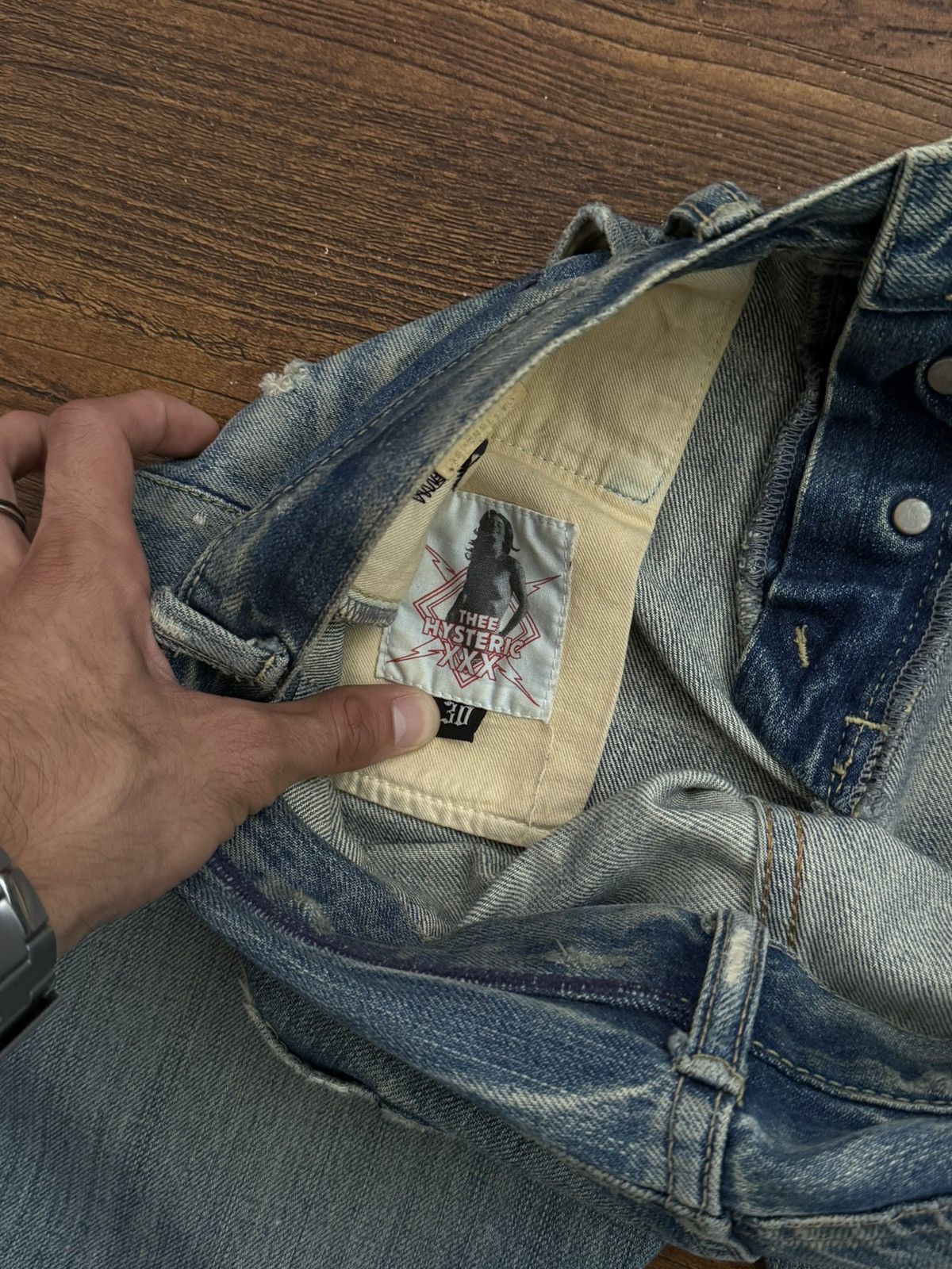 Hysteric Glamour Led Zeppelin Flared Selvedge Denim