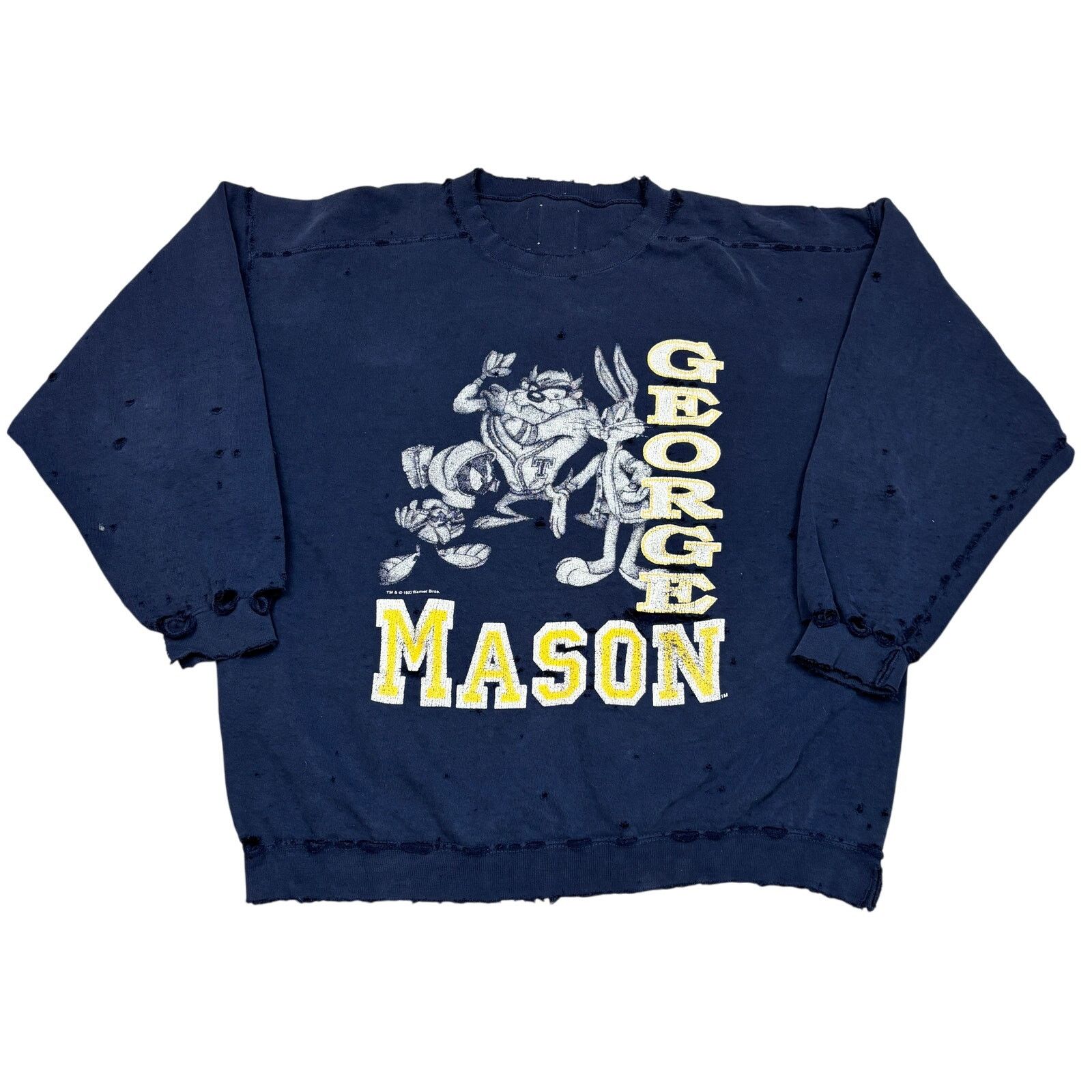 Vintage × Warner Bros Vintage 90s George Mason Looney Tunes Sweatshirt Men's 3XL Size US XXL / EU 58 / 5 - 1 Thumbnail