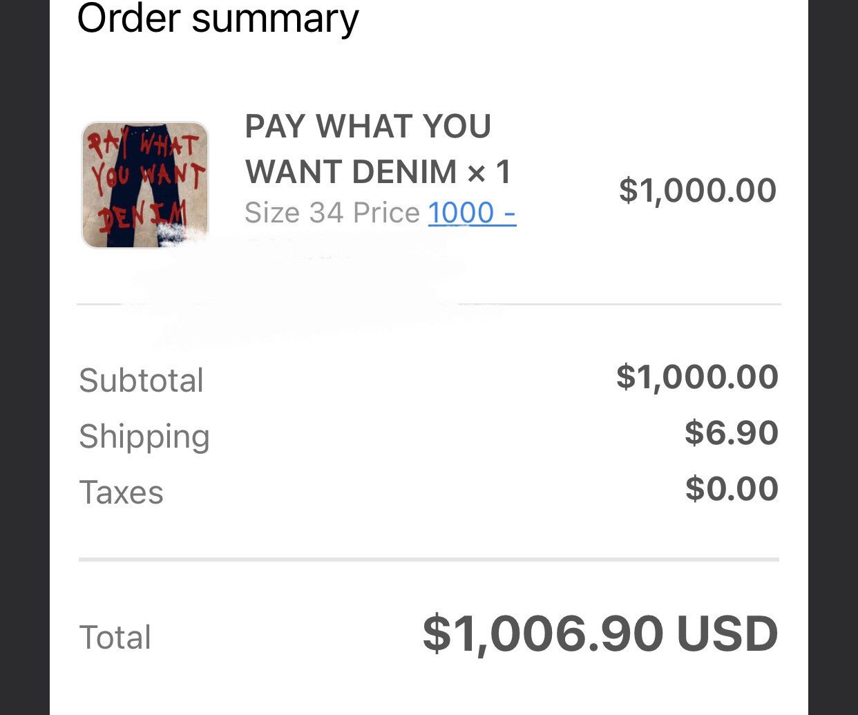 Asspizza PAY WHAT YOU WANT DENIM Size US 34 / EU 50 - 2 Thumbnail