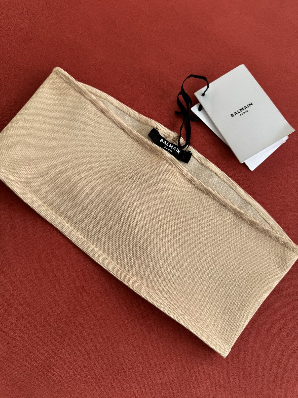 Balmain Balmain NEW blush crop top nude, size XS Size XS / US 0-2 / IT 36-38 - 4 Thumbnail