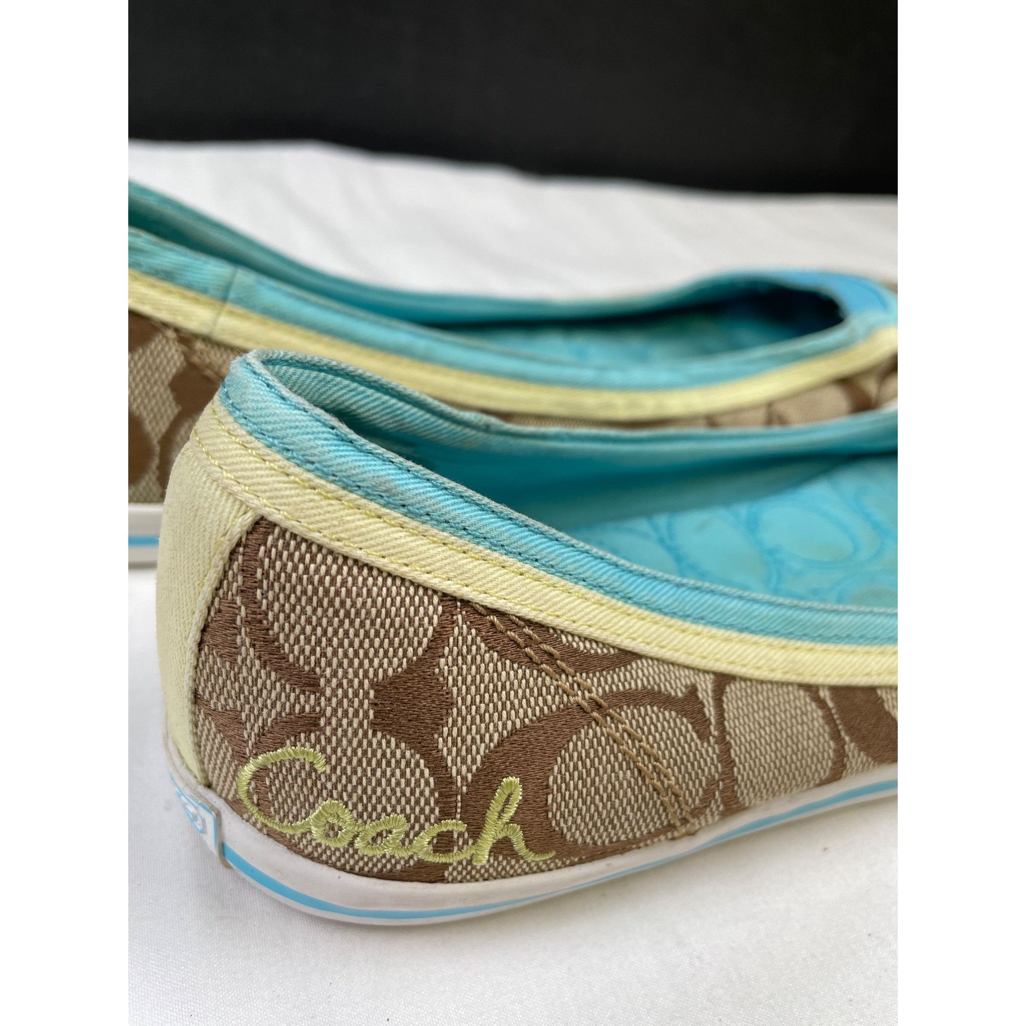 Coach Coach A2165 Women's Blue/Signature Canvas Slip on /Shoes Siz Size US 8.5 / IT 38.5 - 5 Thumbnail