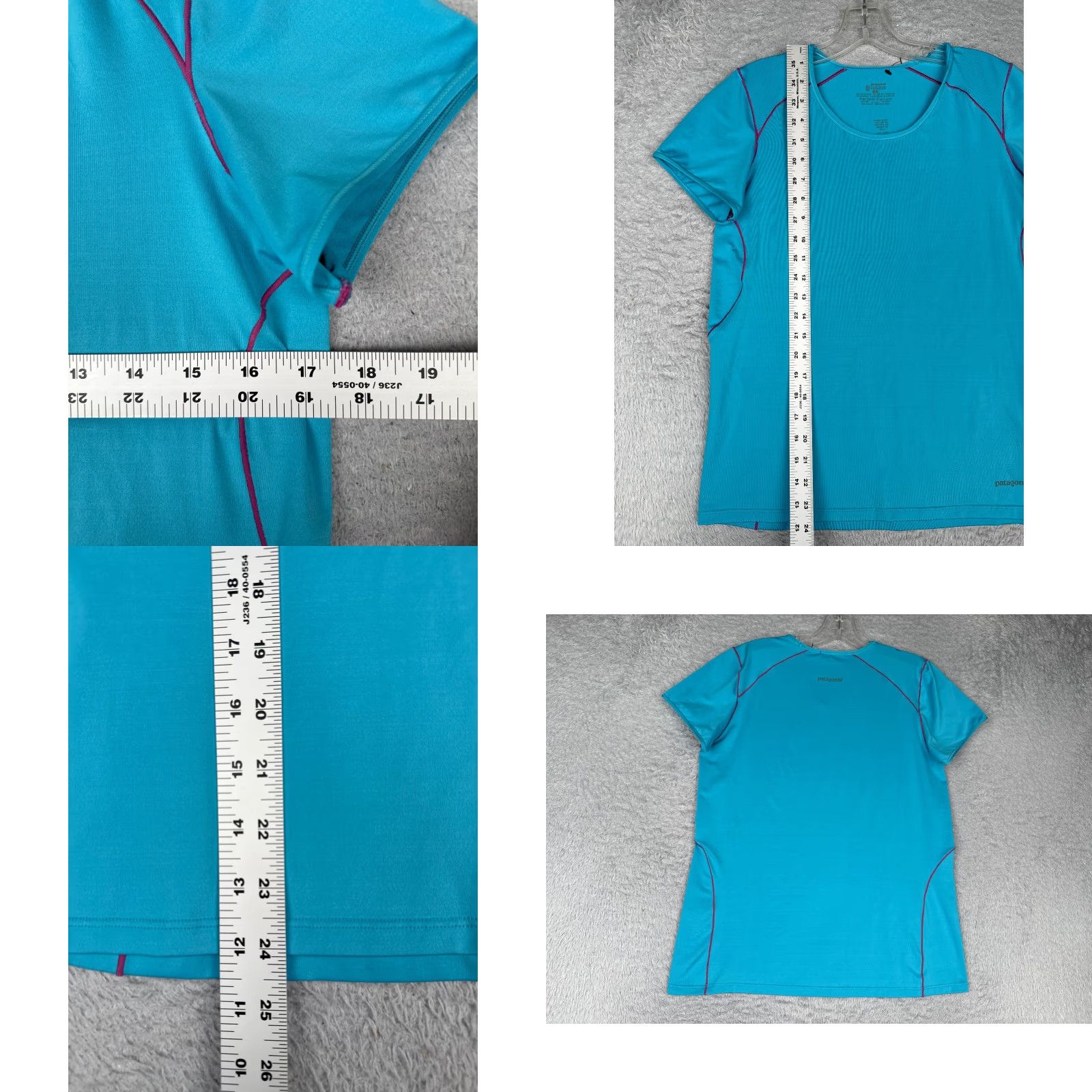 Patagonia Patagonia Shirt Women Large Blue Short Sleeve Crew Neck Polyester Blend Size L / US 10 / IT 46 - 8 Thumbnail