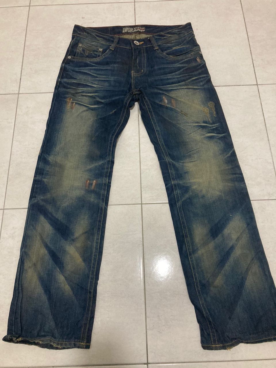 image of Hysteric Glamour x Vintage Distressed Dpsr Denim Jeans in Dark Blue, Men's (Size 34)
