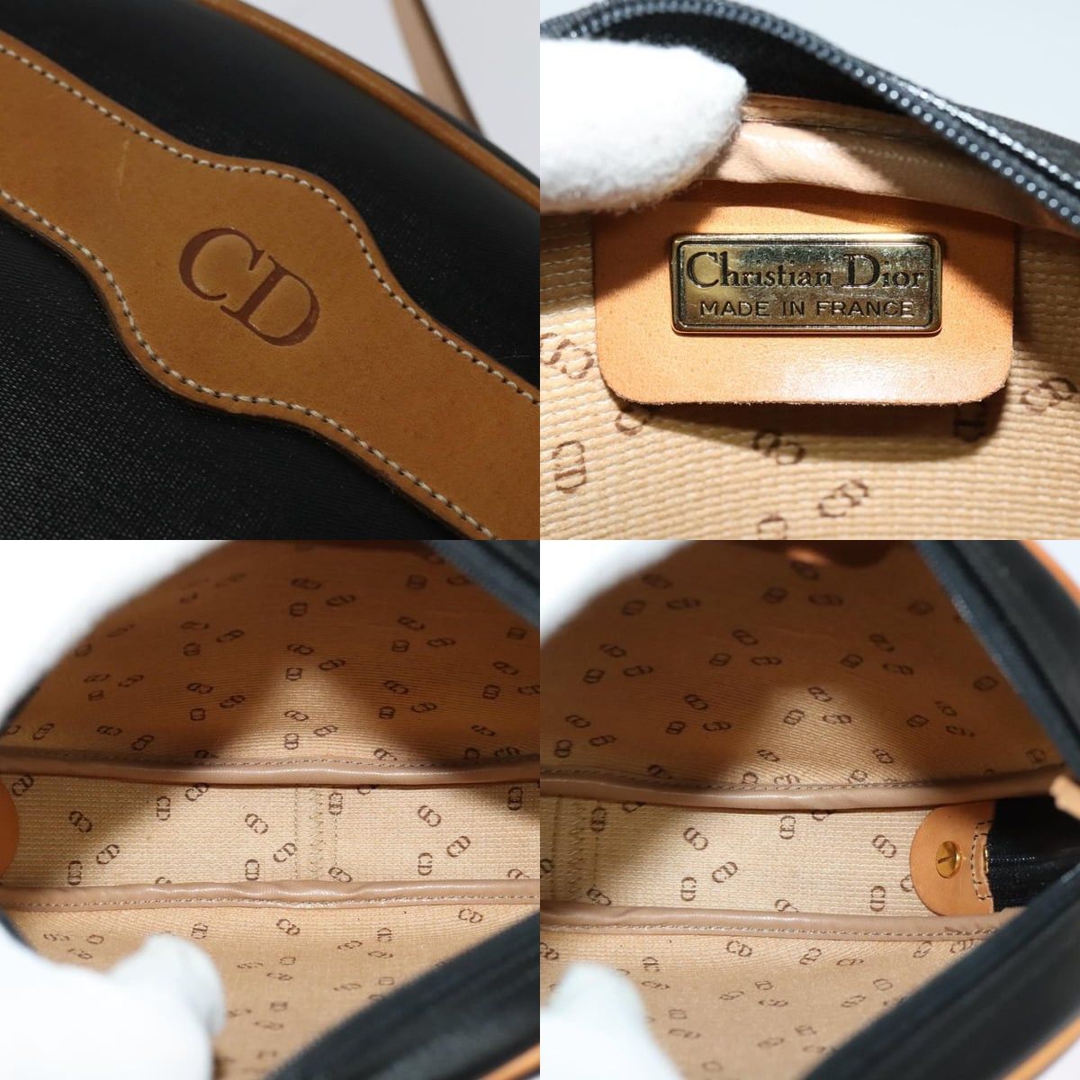 Dior DIOR Shoulder Bag Pvc Canvas Black Gold Size ONE SIZE - 11 Thumbnail
