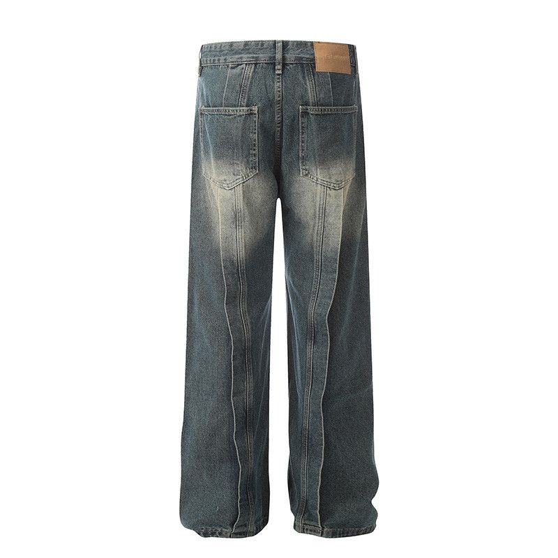 Vintage Retro Japanese style patchwork washed distressed jeans Size US 32 / EU 48 - 2 Thumbnail