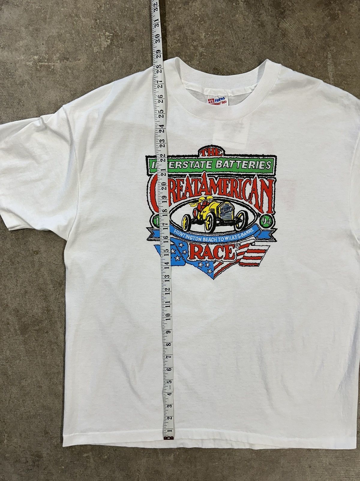 Hanes Vintage 90s Great American Race Racing T-Shirt Size US XL / EU 56 / 4 - 7 Thumbnail
