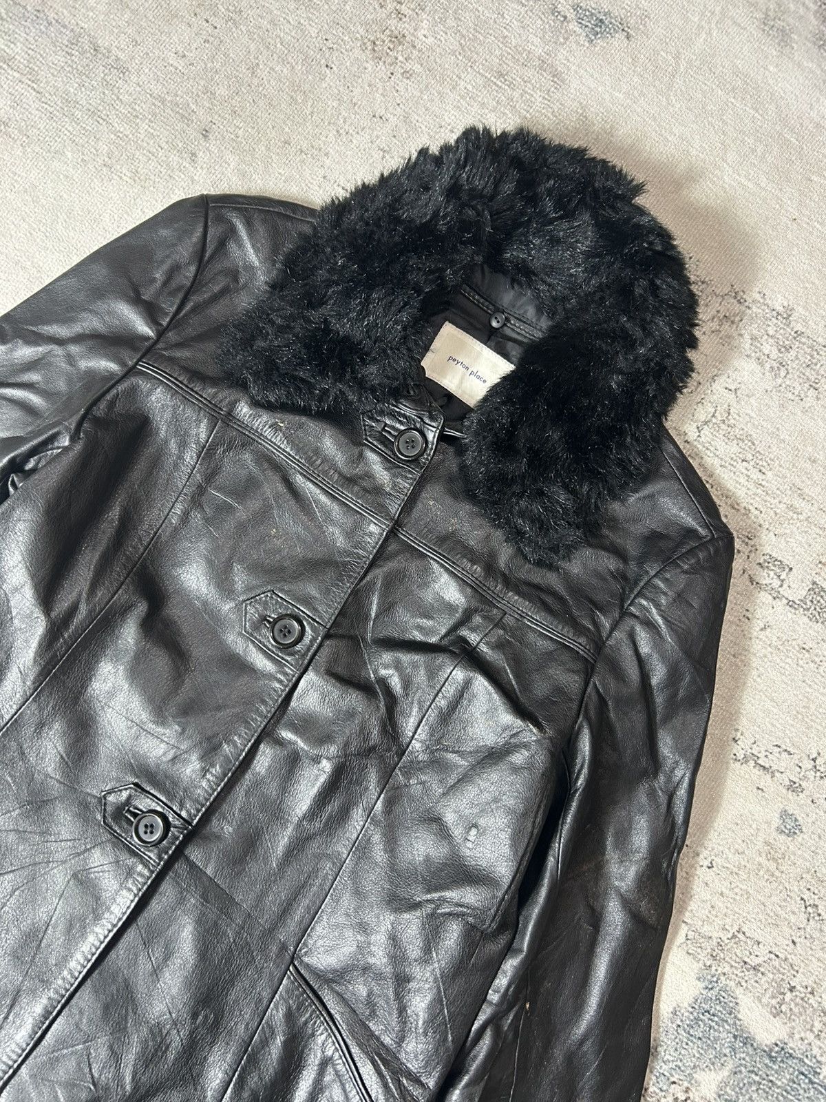Vintage 1990s PPFM LEATHER JACKET Size S / US 4 / IT 40 - 3 Thumbnail