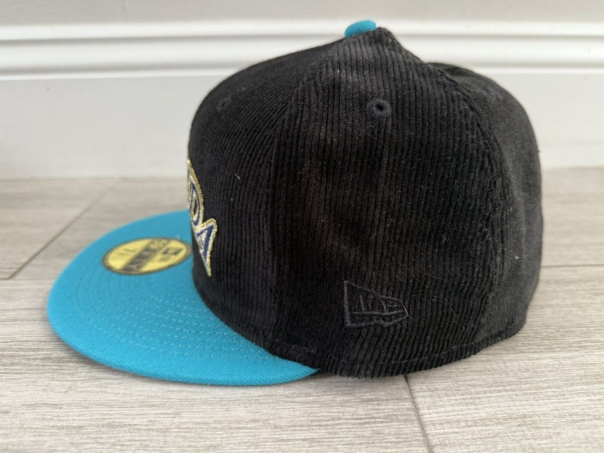 MLB × New Era Florida Miami Marlins New Era Corduroy Black Fitted Sz 7 3/8 Size ONE SIZE - 4 Thumbnail