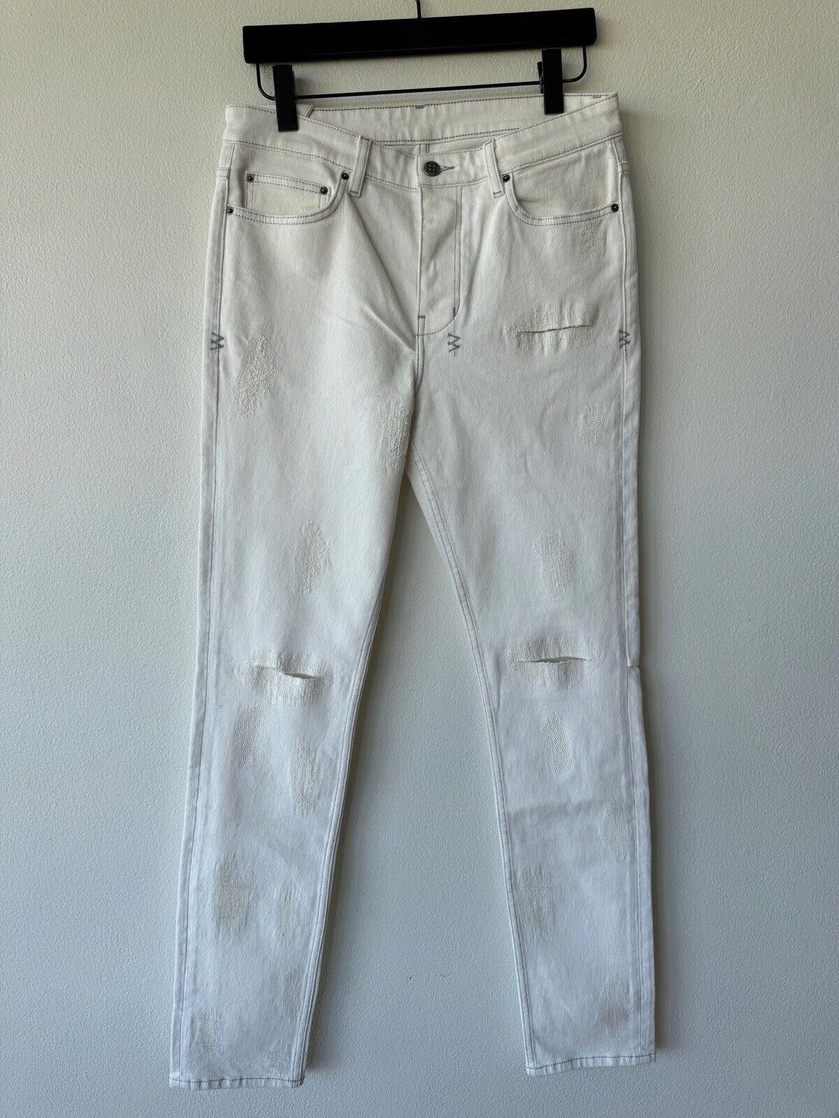 Ksubi new Ksubi mens denim jean chitch 32 stitches ivory white rip Size US 32 / EU 48 - 1 Thumbnail