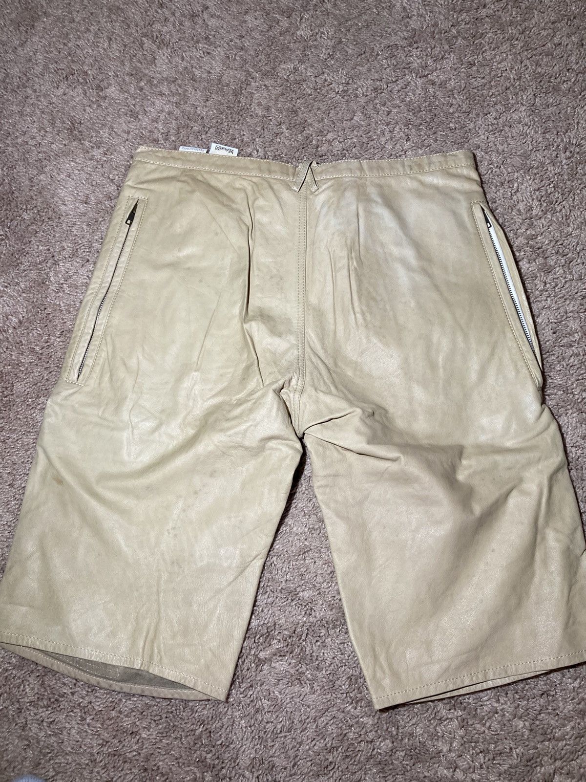Beauty Beast AW98 Beauty:Beast Tan Leather Cargo Shorts 90s 1998 Size US 32 / EU 48 - 7 Thumbnail