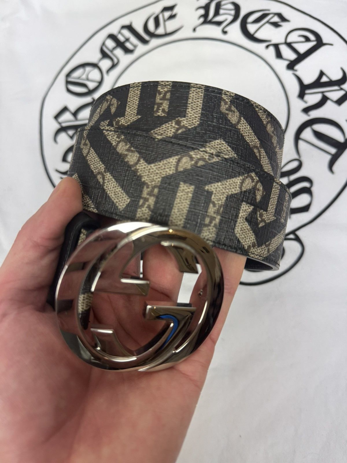 Designer × Gucci Gucci Belt Camo 32-34 Size 32 - 1 Thumbnail
