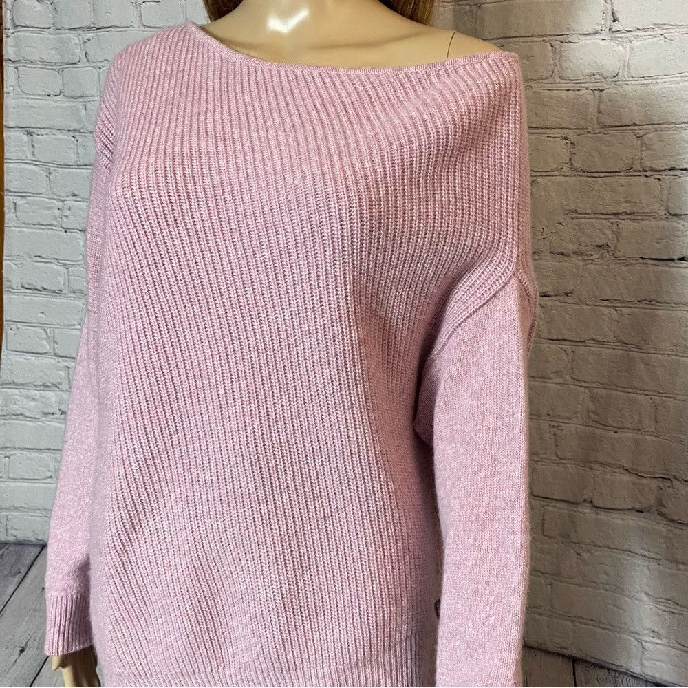 Other Collaboration Cashmere Off Shoulder Ribbed Pink Sweater Siz Size XS / US 0-2 / IT 36-38 - 5 Thumbnail