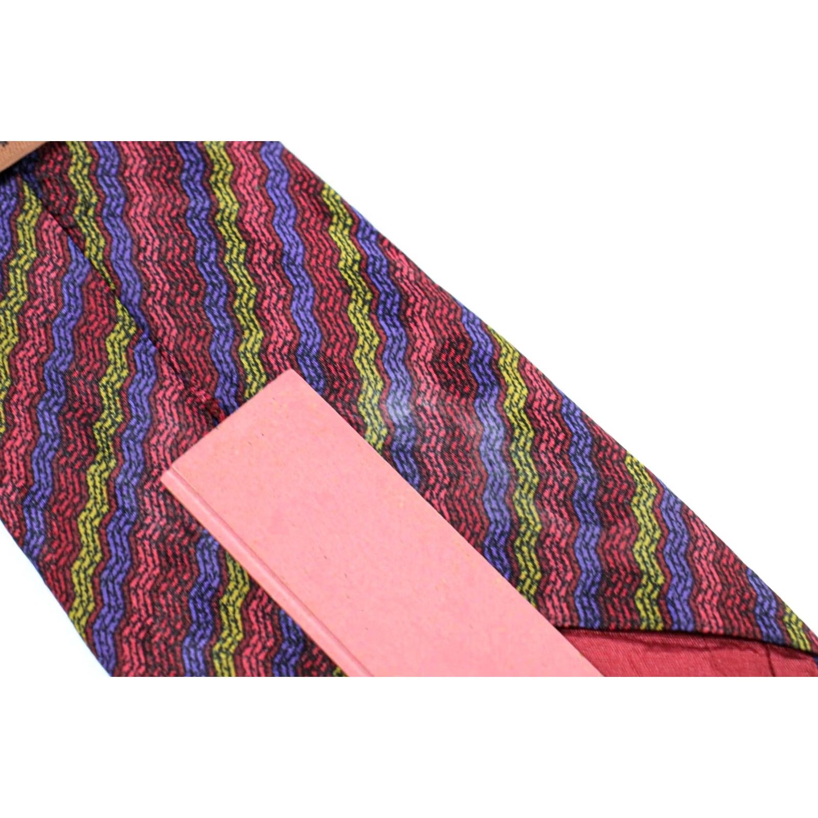 Missoni MISSONI Tie Men's ONE SIZE 100% Silk Classic Pointed Patterned Multicolor Tie Mens One Size Silk Patterned Pointed Multicolor Size ONE SIZE - 6 Thumbnail