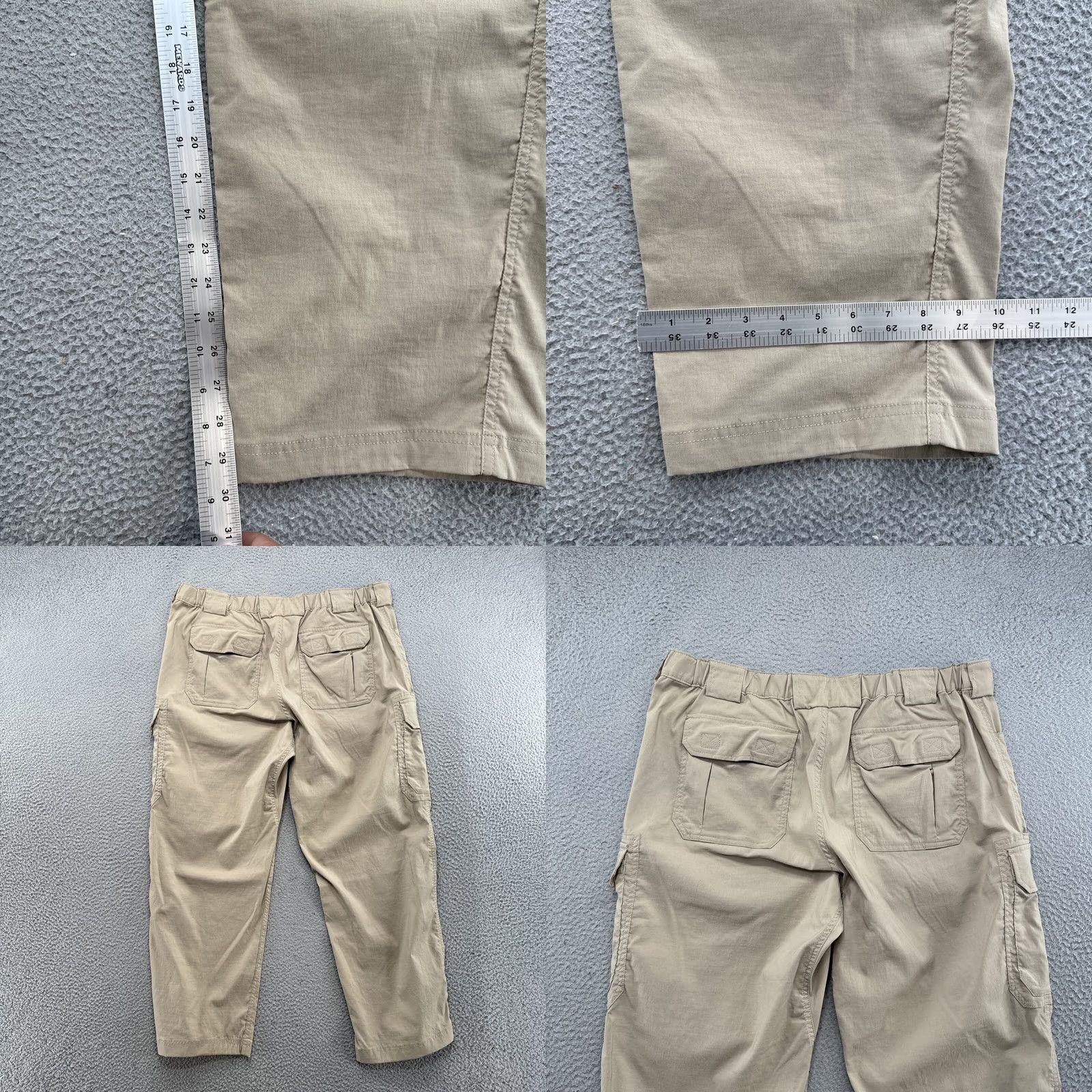 Vintage Duluth Cargo Pants Mens Nylon Beige XLx30 Outdoor Workwear Pockets Brown Canvas Zip Straight Relaxed 30 In Inseam 30 Size US 32 / EU 48 - 8 Thumbnail