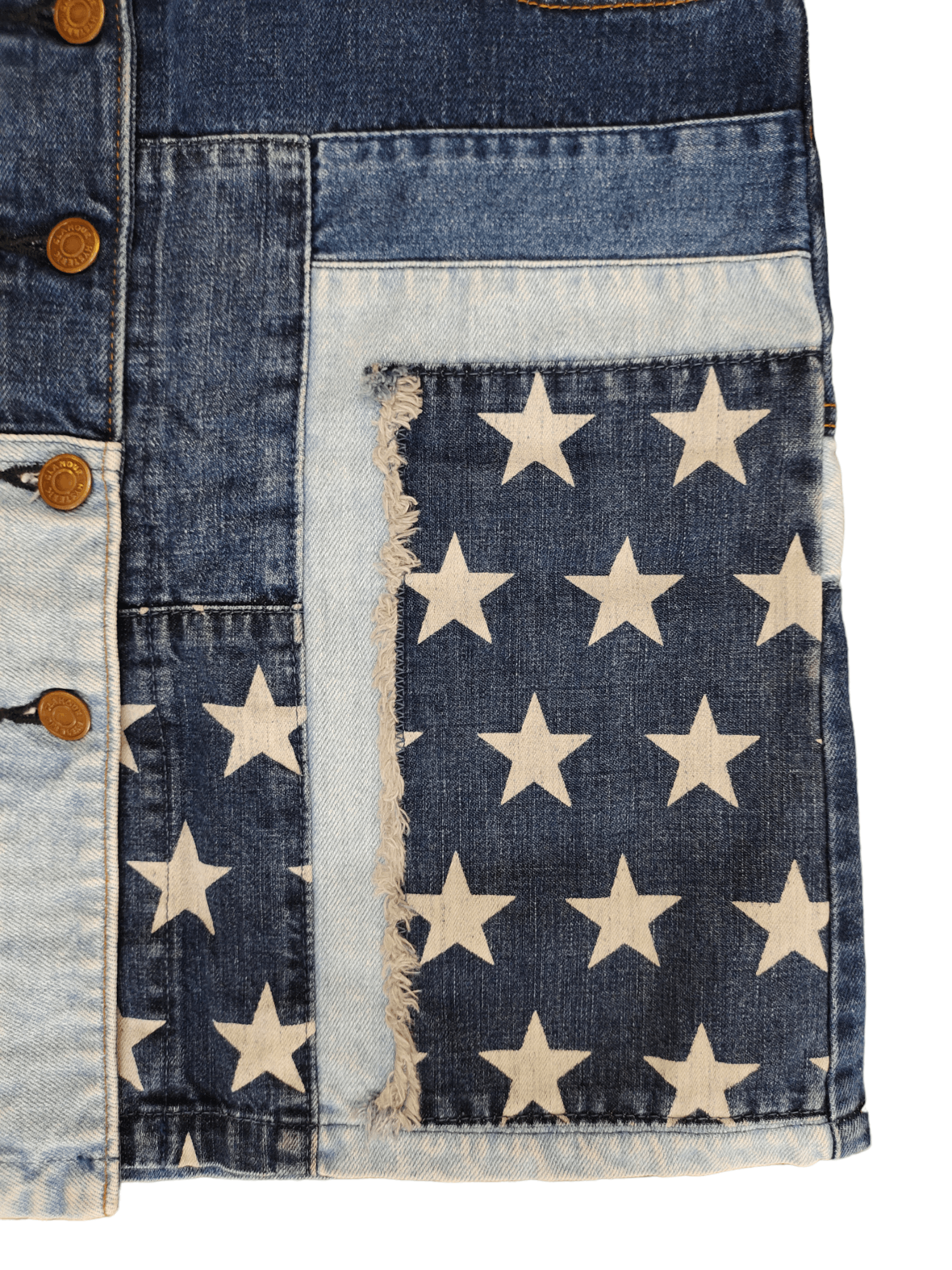 Hysteric Glamour Vintage 90s Hysteric Glamour Patchwork Denim Skirt Size 30" / US 8 / IT 44 - 4 Thumbnail