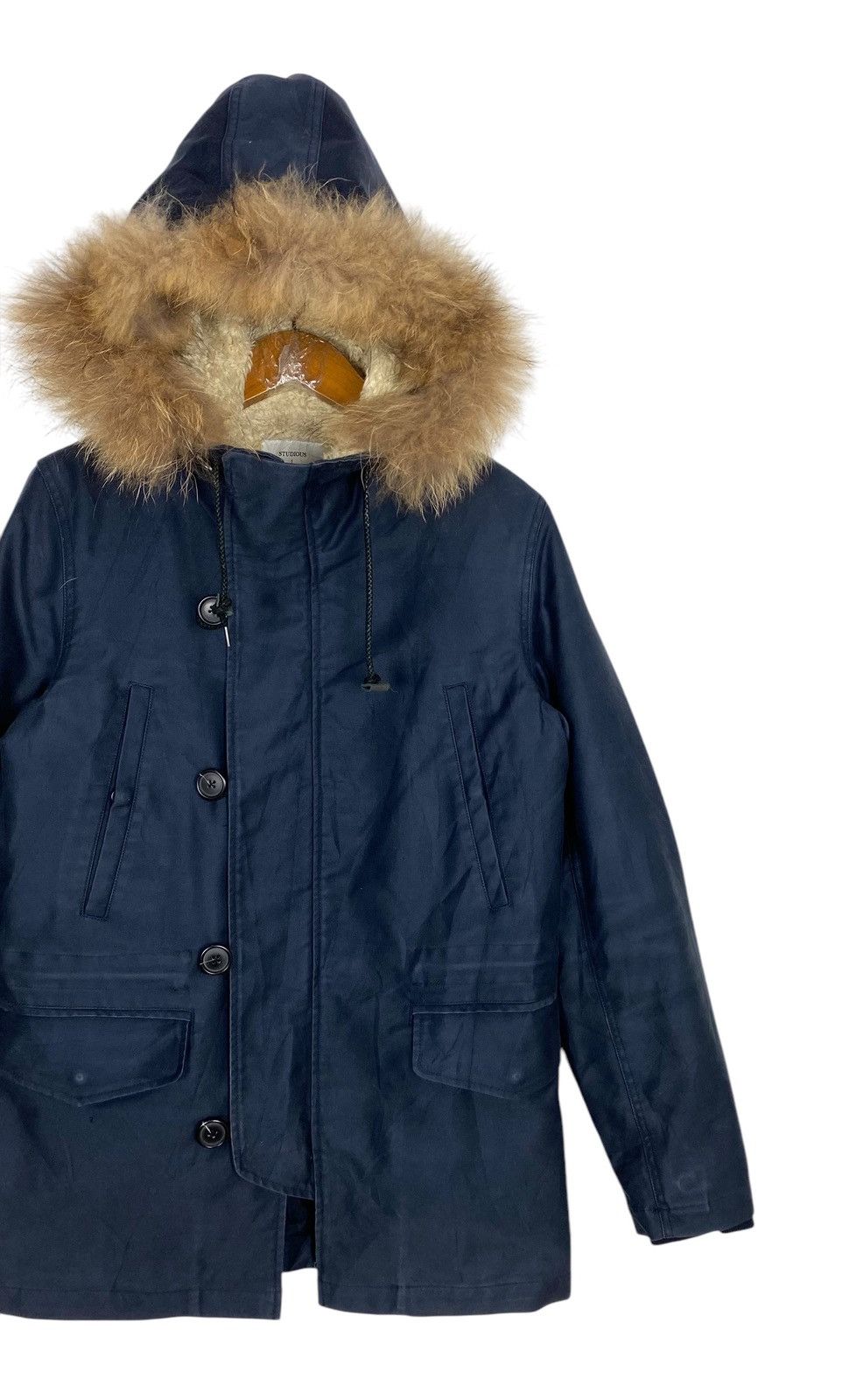 STUDIOUS Rare‼️ Studious Winter Parka Fur Hoodie Made in Japan Size US S / EU 44-46 / 1 - 3 Thumbnail