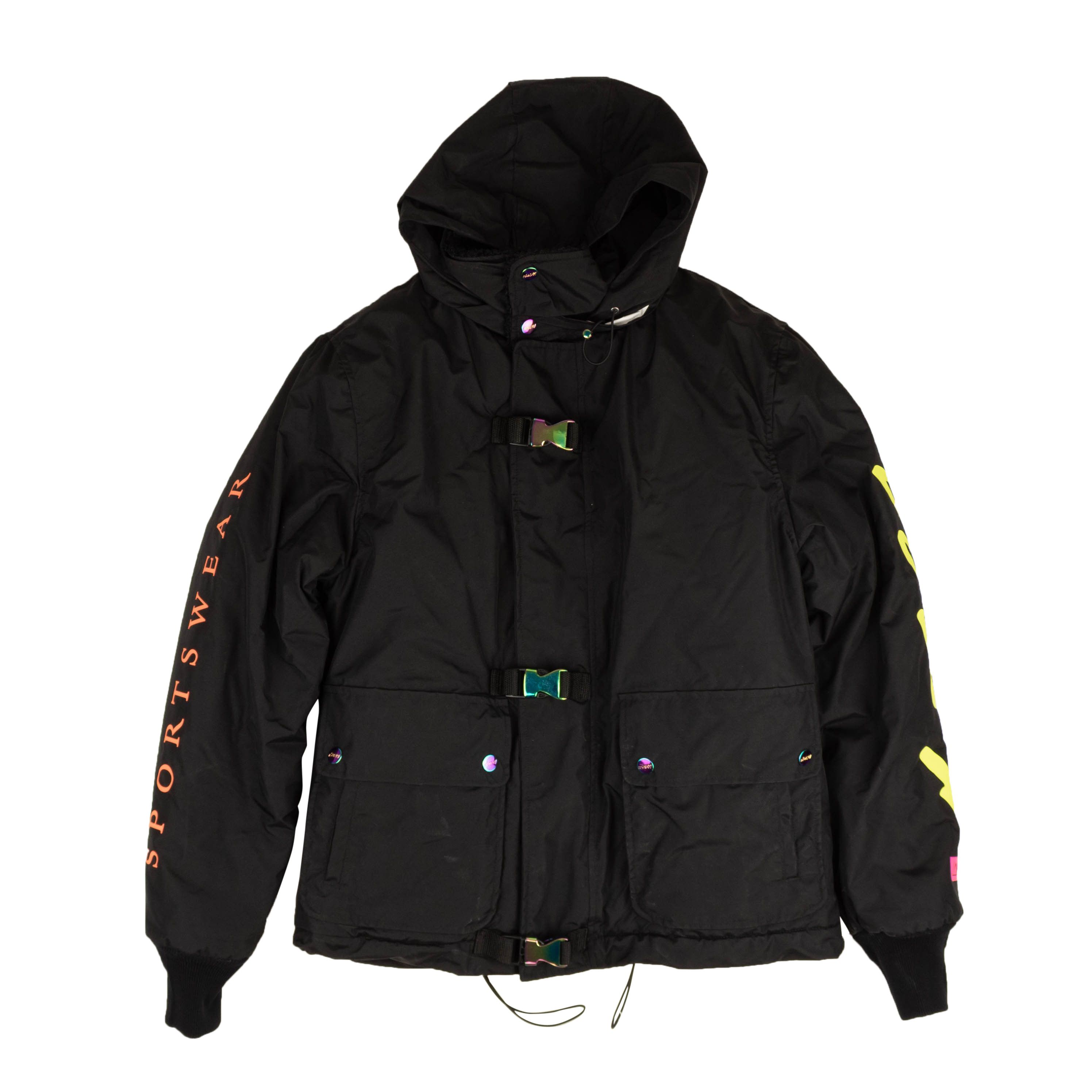 image of Sylvio Bossi Black Polartec Anorak Jacket Size M, Men's