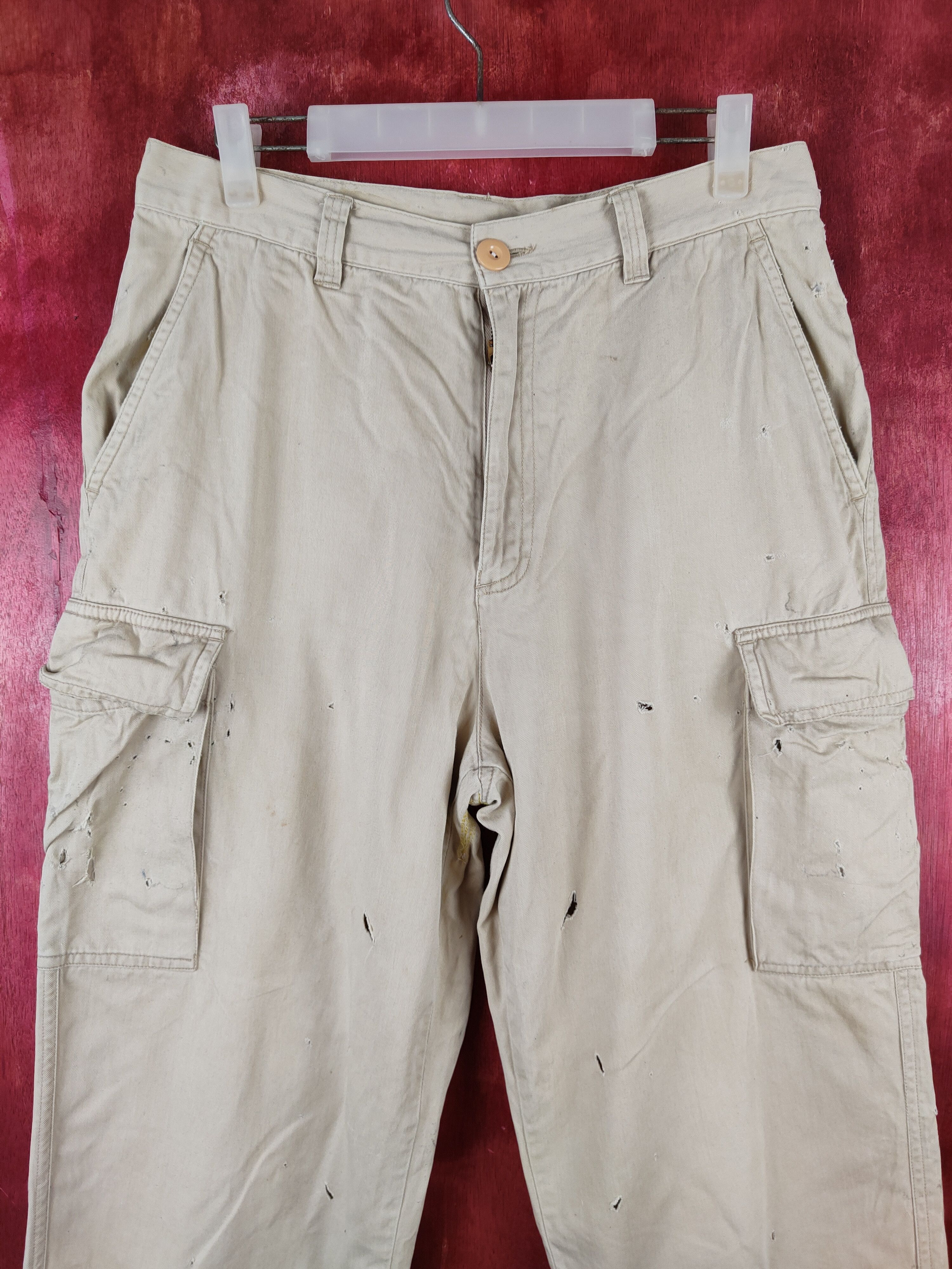 Converse Converse Beige Multipocket Tactical Cargo Pants #S2137 Size US 32 / EU 48 - 2 Thumbnail