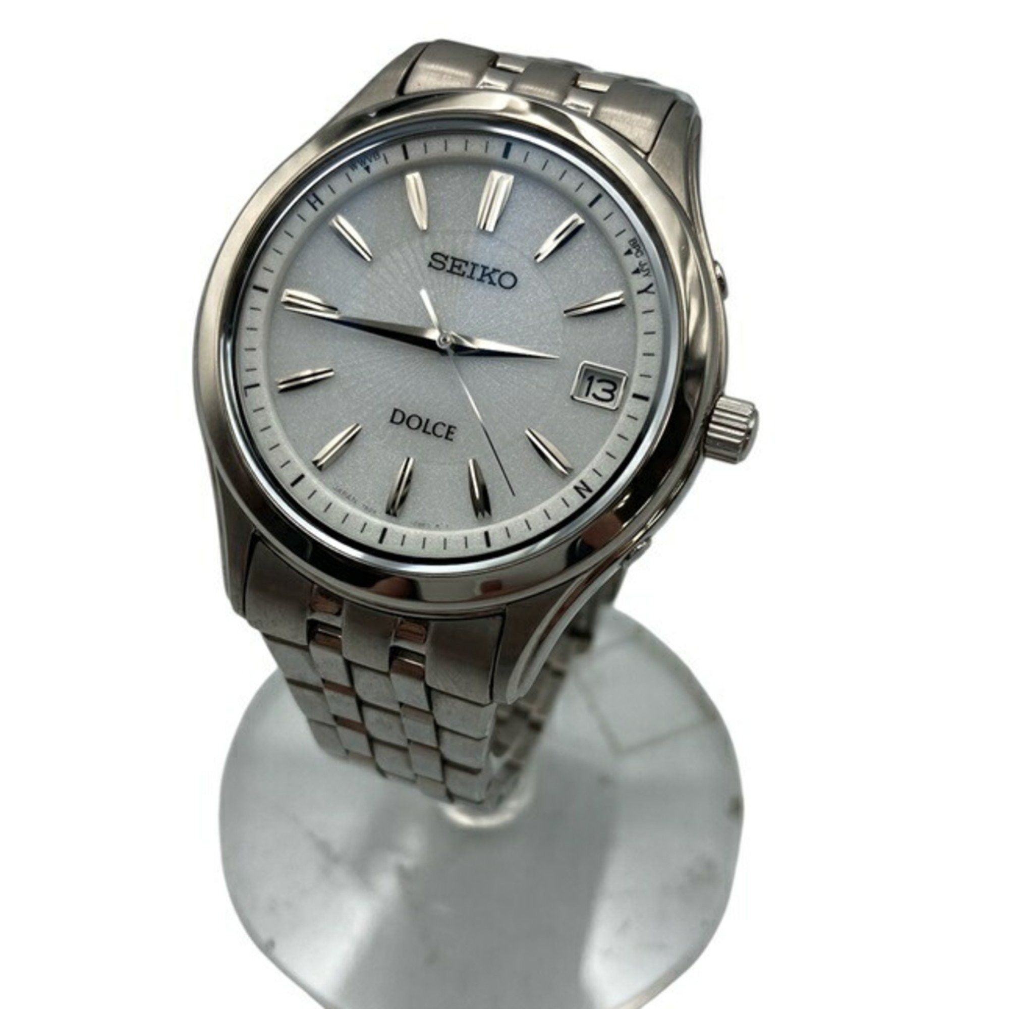 image of Seiko Dolce Seiko Dolce Solar Radio Wristwatch 7B24-0Av0 in Silver, Women's