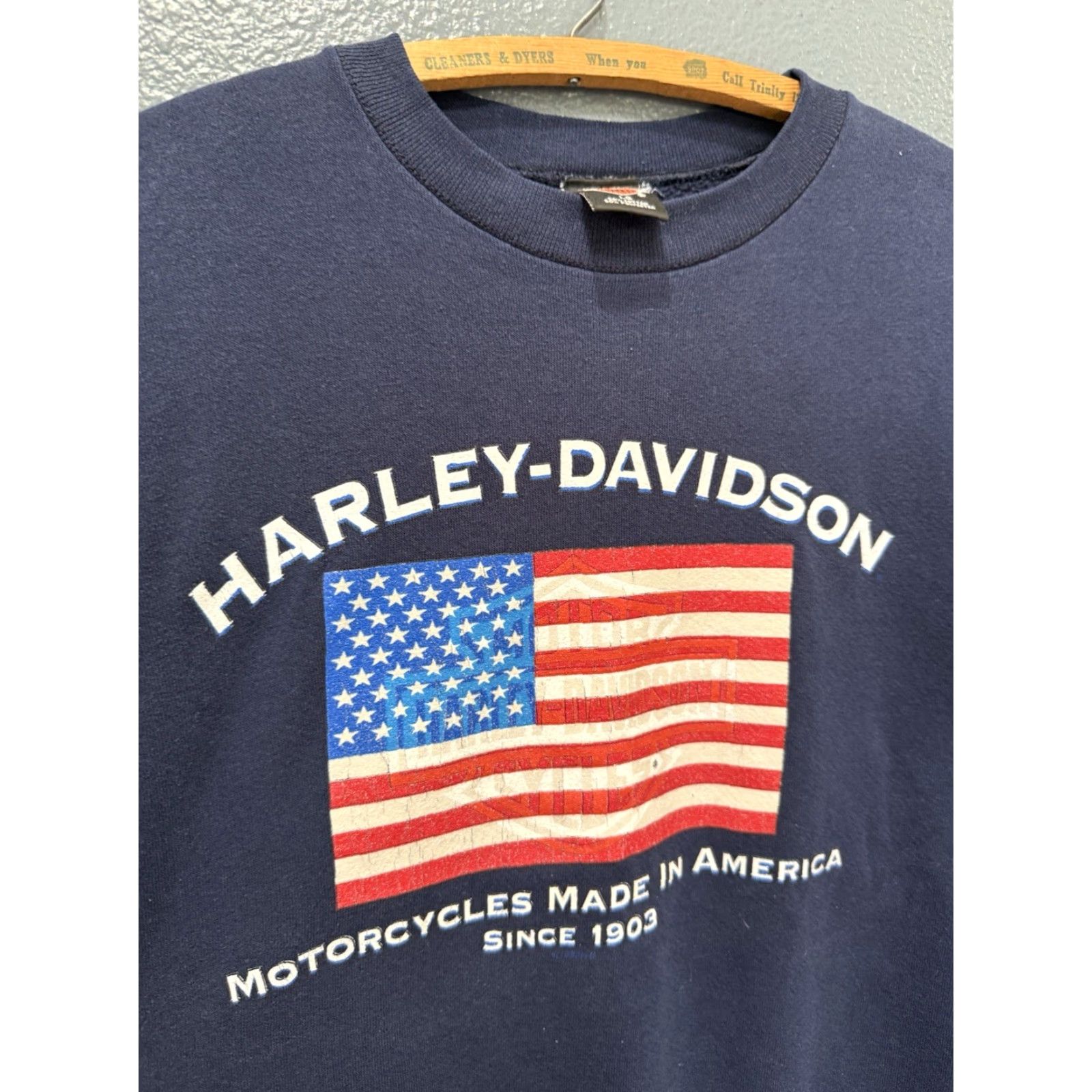 Harley Davidson VINTAGE Harley-Davidson Sweatshirt Biker Blue 90s Pullover Size L Men Mens Shirt Hoodie? Size US L / EU 52-54 / 3 - 4 Thumbnail