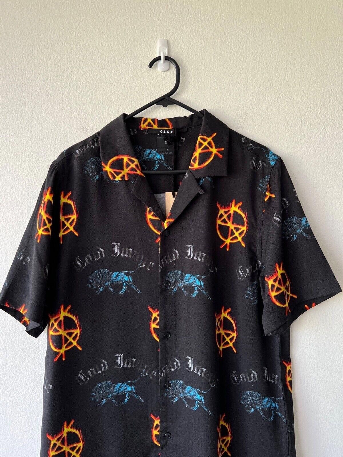 Ksubi new ksubi shirt top small resort black cold fire flame print Size US S / EU 44-46 / 1 - 2 Thumbnail