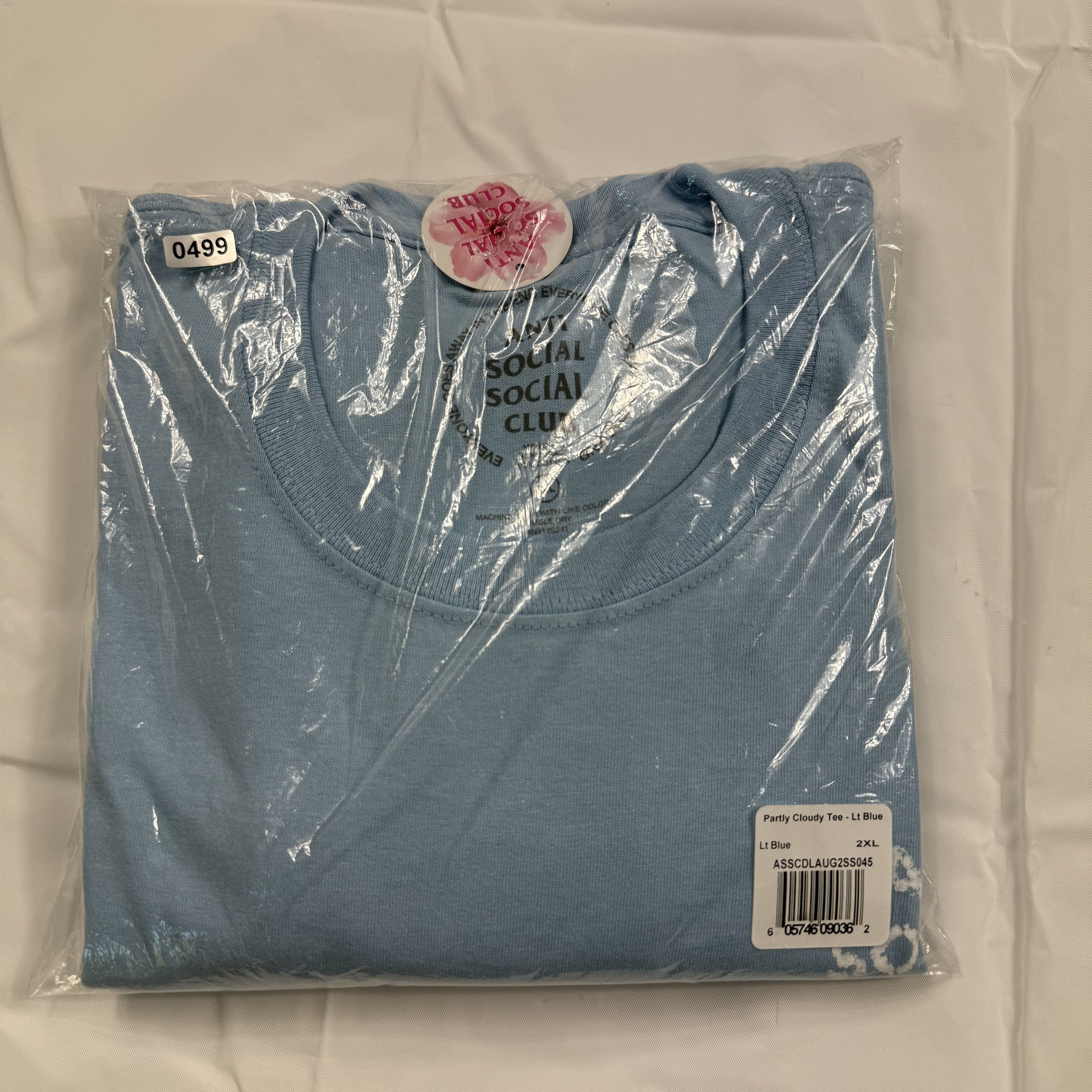 Anti Social Social Club Anti Social Social Club Partly Cloudy Tee Light Blue 2XL Size US XXL / EU 58 / 5 - 8 Thumbnail