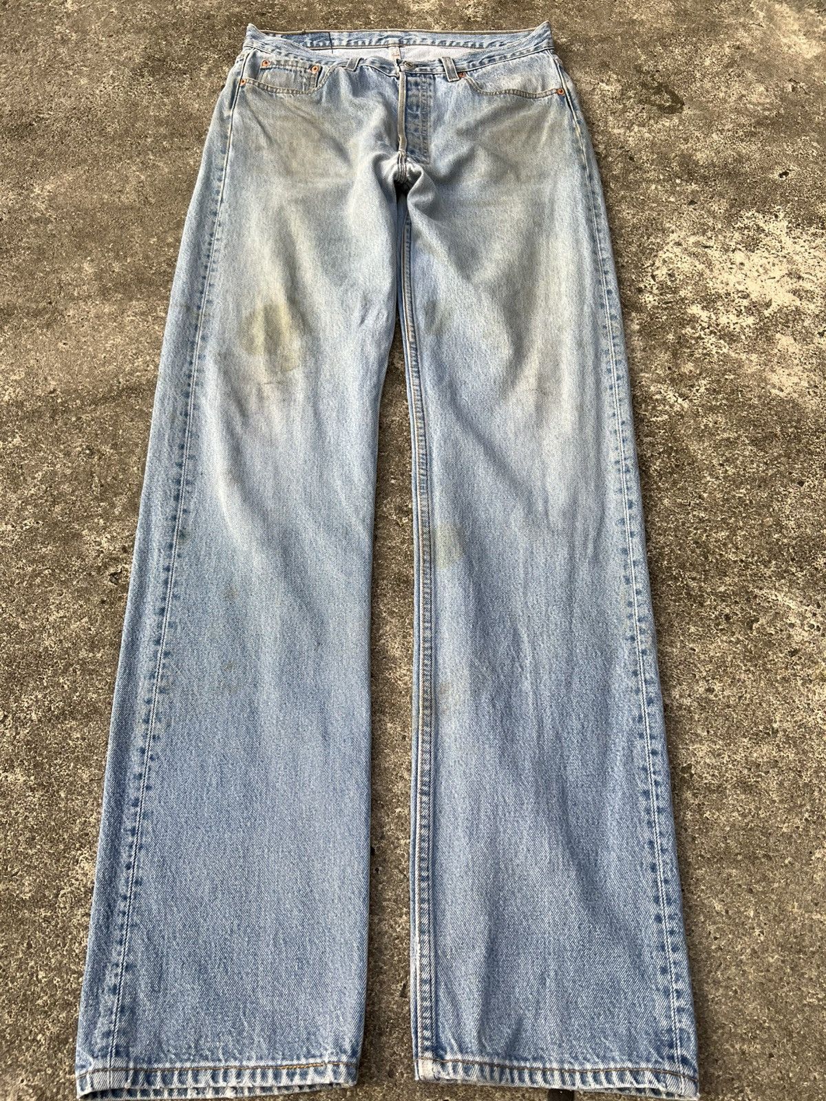 Levi's Vintage 90’s Levi’s 501xx Faded Distressed Mud Wash Jean#USA Size US 32 / EU 48 - 1 Thumbnail