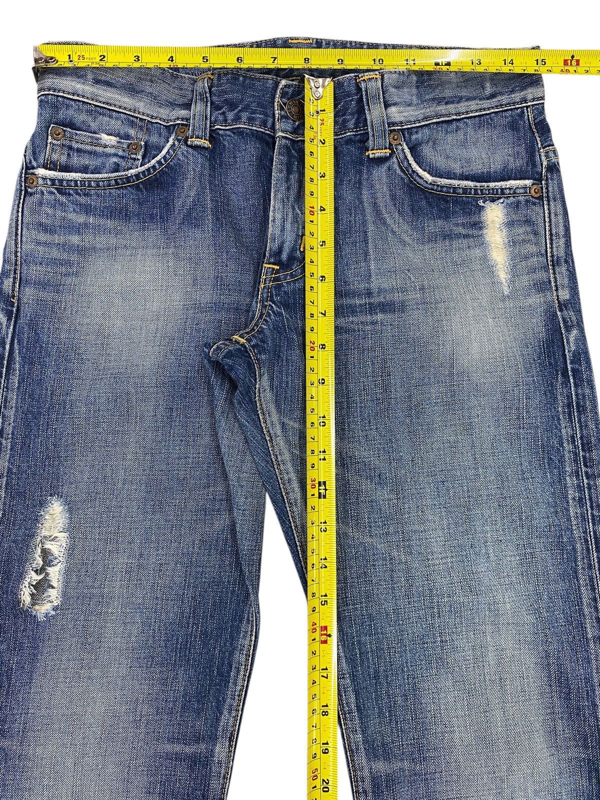 Edwin Edwin Blue Wash Whiskered Style Flare Jeans Size US 30 / EU 46 - 6 Thumbnail