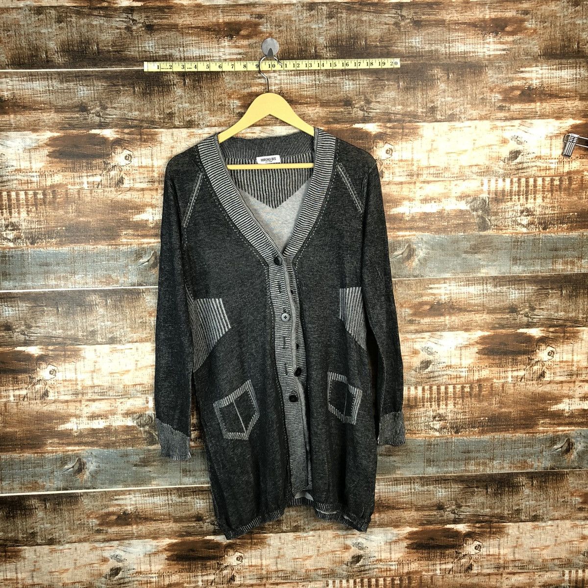 Hiroko Koshino Homme Hiroko Bis Grey Cardigan Knitwear #A961 Size M / US 6-8 / IT 42-44 - 1 Thumbnail
