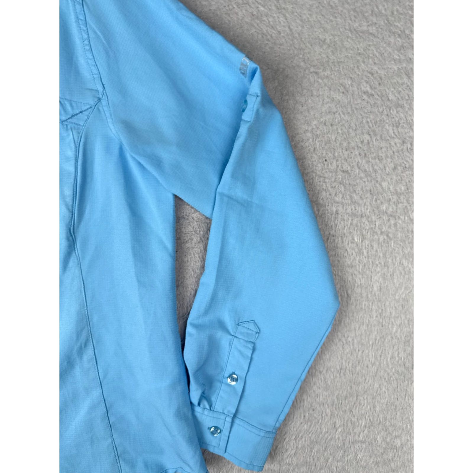 Vintage Pacific Trail Shirt Women Medium Blue Button Up Long Sleeve Polyester Blend Size M / US 6-8 / IT 42-44 - 2 Thumbnail