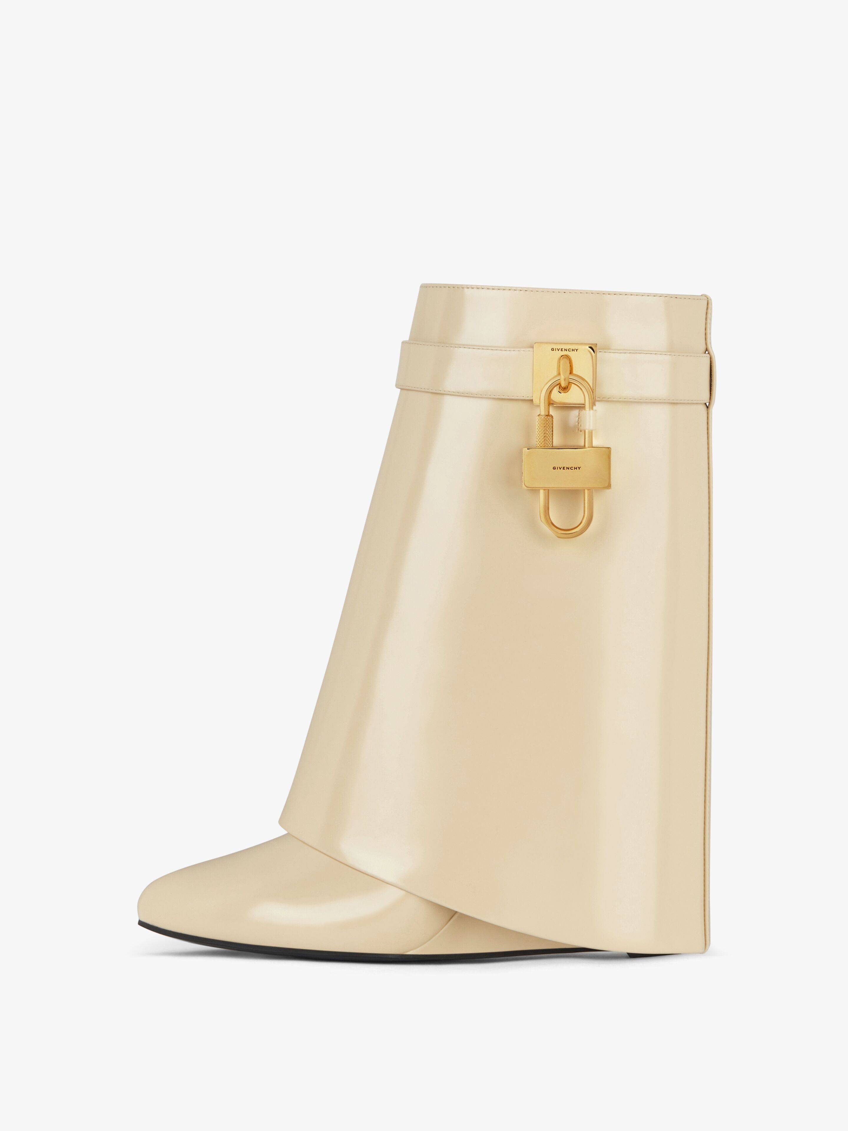 Givenchy o1srvl11e0525 Shark Lock Ankle Boots 90mm in Blond Size US 8 / IT 38 - 4 Thumbnail