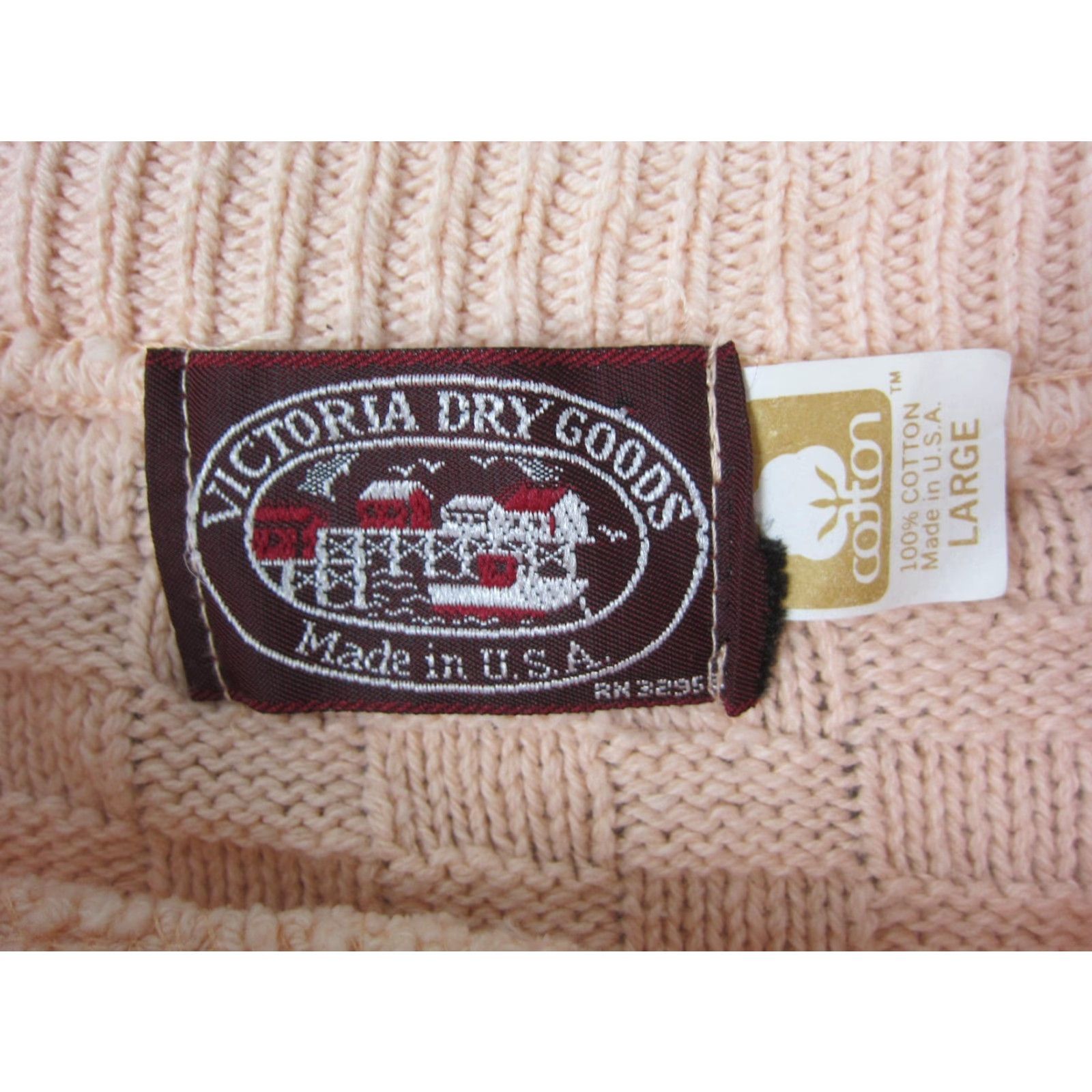 Vintage VINTAGE Victoria Dry Goods Sweater Womens L Pink Knit Crew Neck Pullover 90s Casual Fall Winter Spring Cotton Knit All Seasons Womens Size L / US 10 / IT 46 - 3 Thumbnail