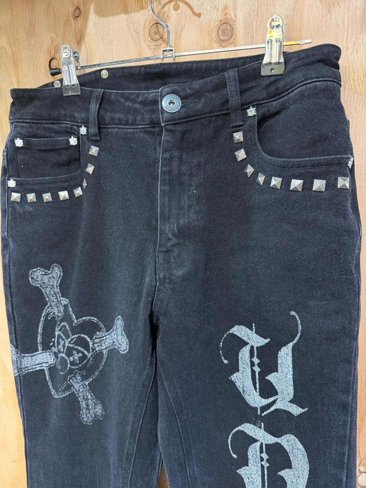 Ed Hardy × Glo Gang × Unknown London Ed hardy Glo Unknown Denim Size US 28 / EU 44 - 4 Thumbnail