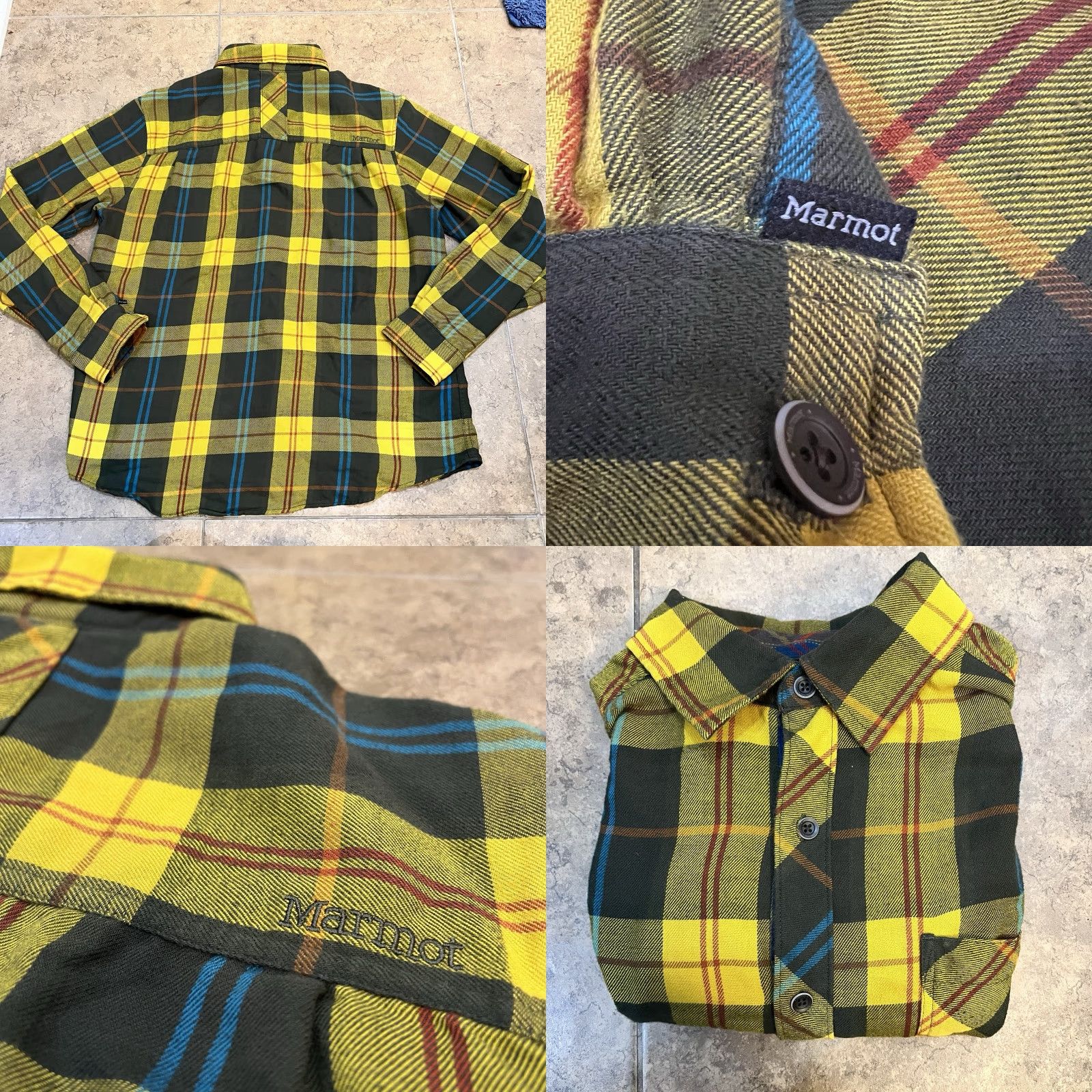 Marmot Marmot Flannel Shirt Men Large Blue Copper Long Sleeve Button Up Regular Fit Casual Outdoor - Mens Size US L / EU 52-54 / 3 - 8 Thumbnail