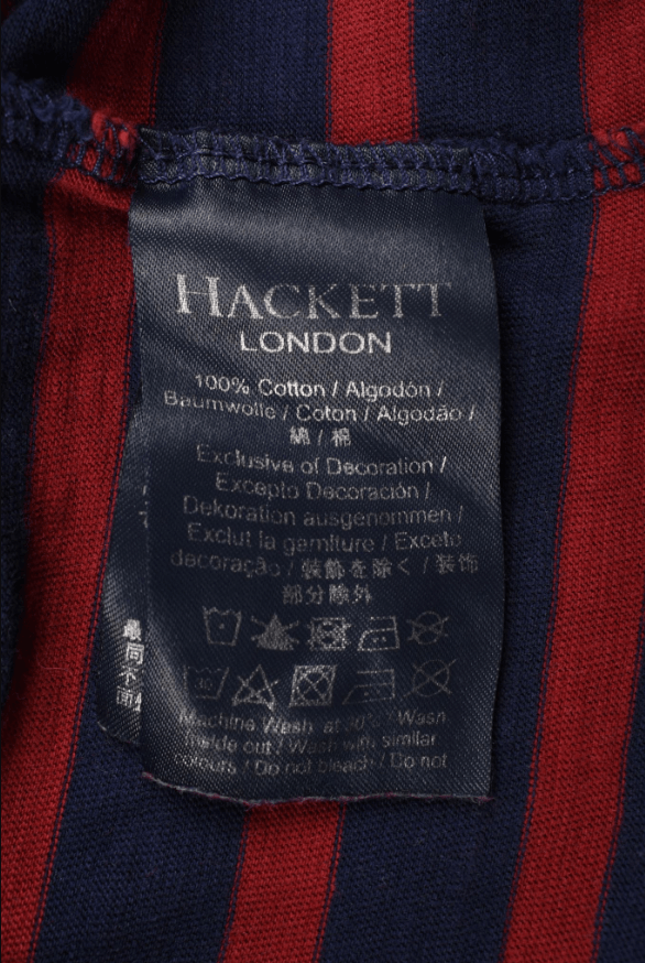 Hackett Hackett London Striped Red Blue Cotton Polo Shirt Size L Size US L / EU 52-54 / 3 - 5 Thumbnail