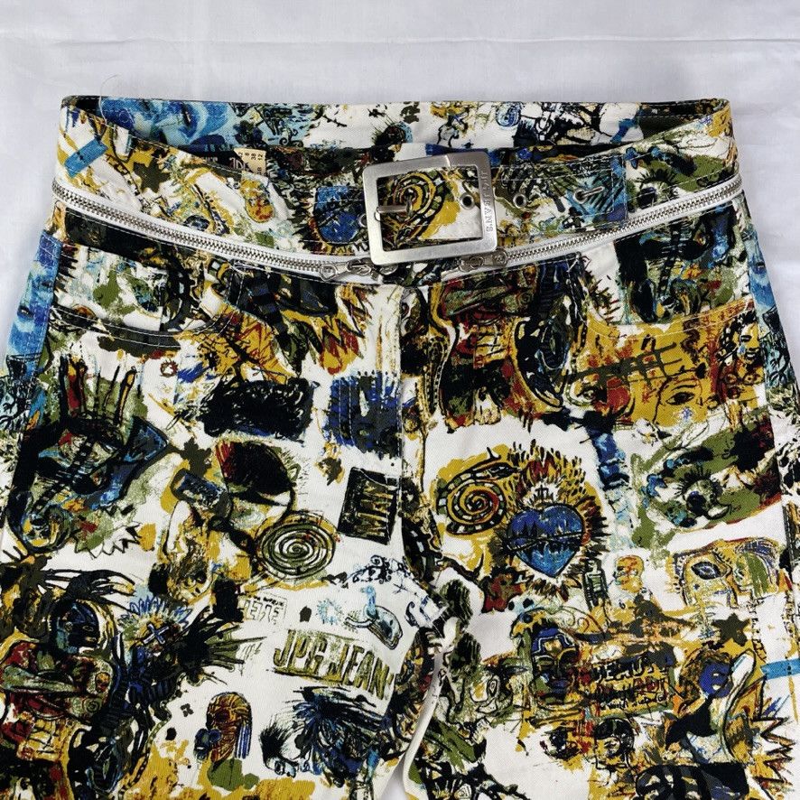 Jean Paul Gaultier SS2000 Jean Paul Gaultier Basquiat Print Jeans Pants Vintage Size US 32 / EU 48 - 4 Thumbnail