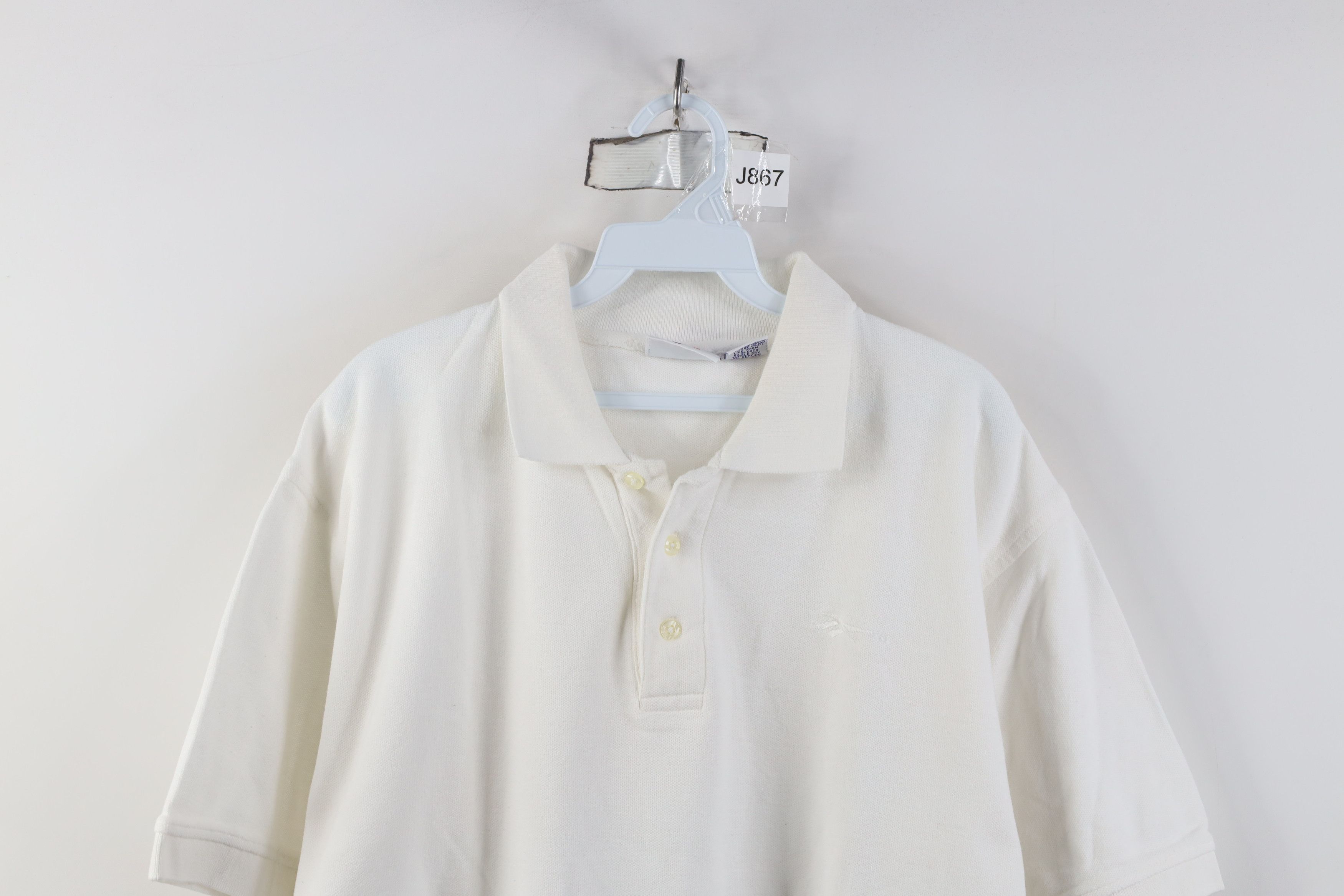 Reebok Vintage 90s Reebok Logo Pique Cotton Knit Golf Polo White Size US L / EU 52-54 / 3 - 2 Thumbnail