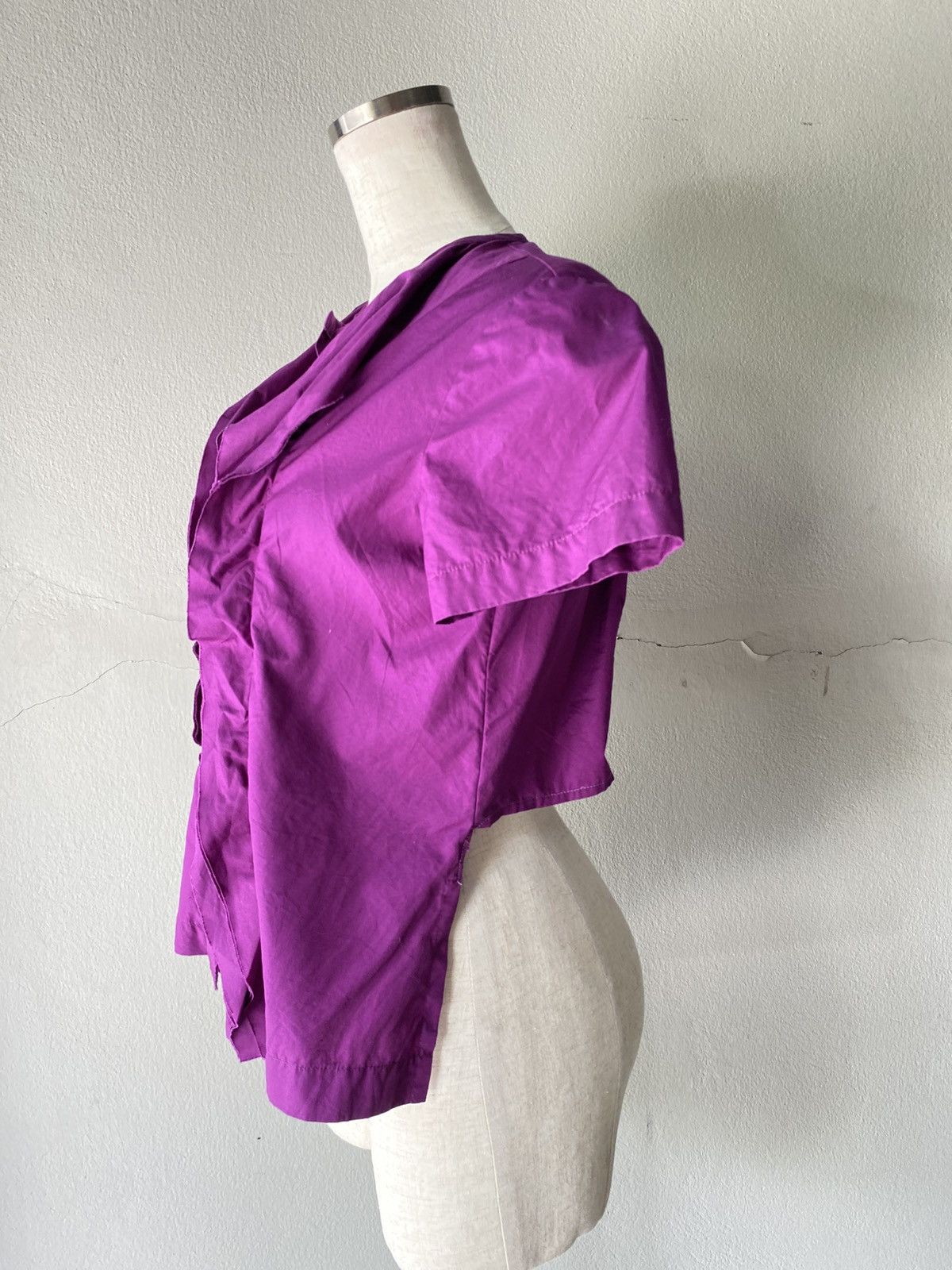 Comme des Garcons COMME des GARCONS Ruffled Purple Blouse Shirt Size M / US 6-8 / IT 42-44 - 6 Thumbnail